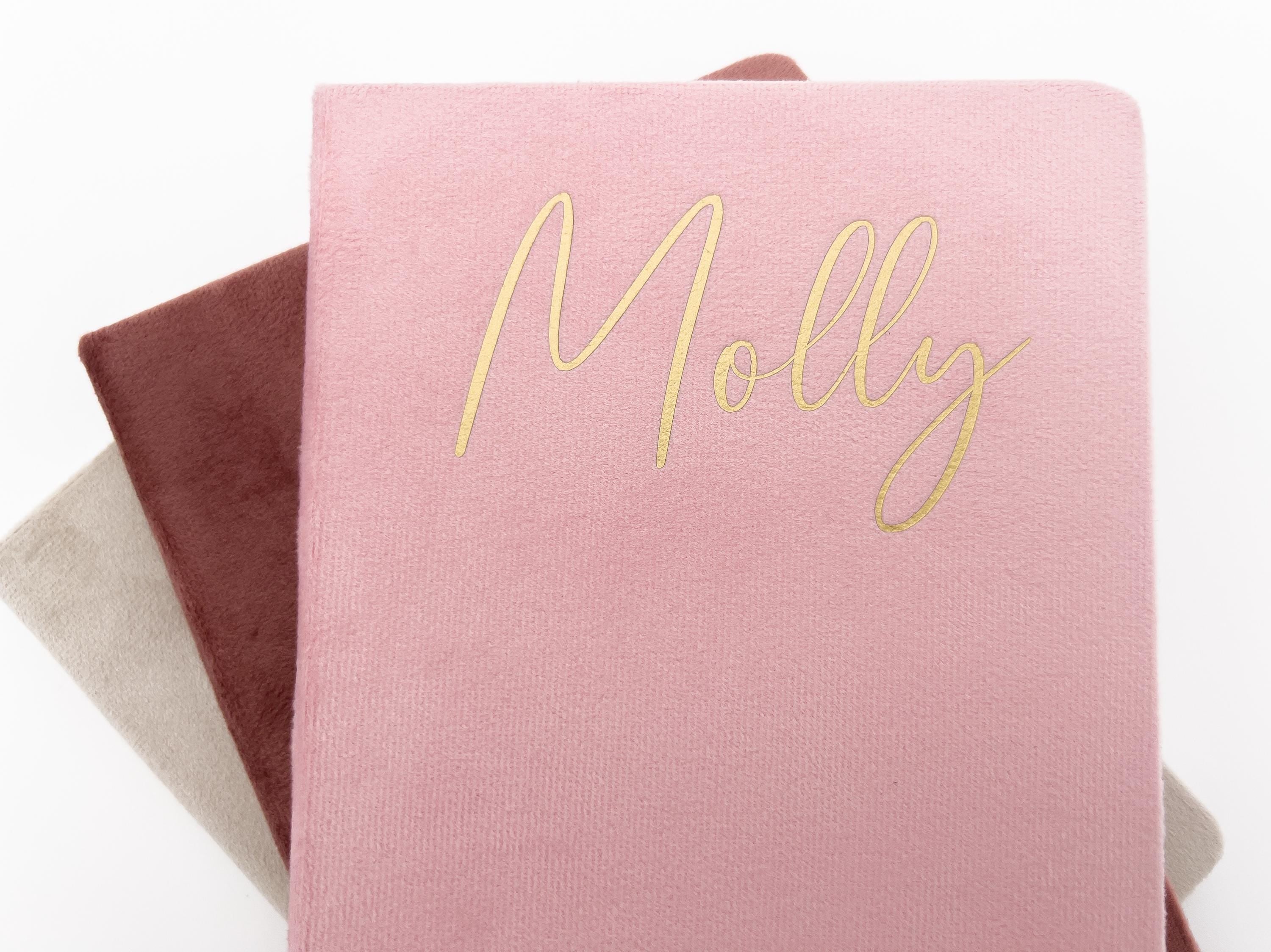 Initial Notebook Present, Personalised Notebook, Velvet Luxury Personalised A5 Notebook, Custom Initials Gift, Birthday Gift, Mothers Day