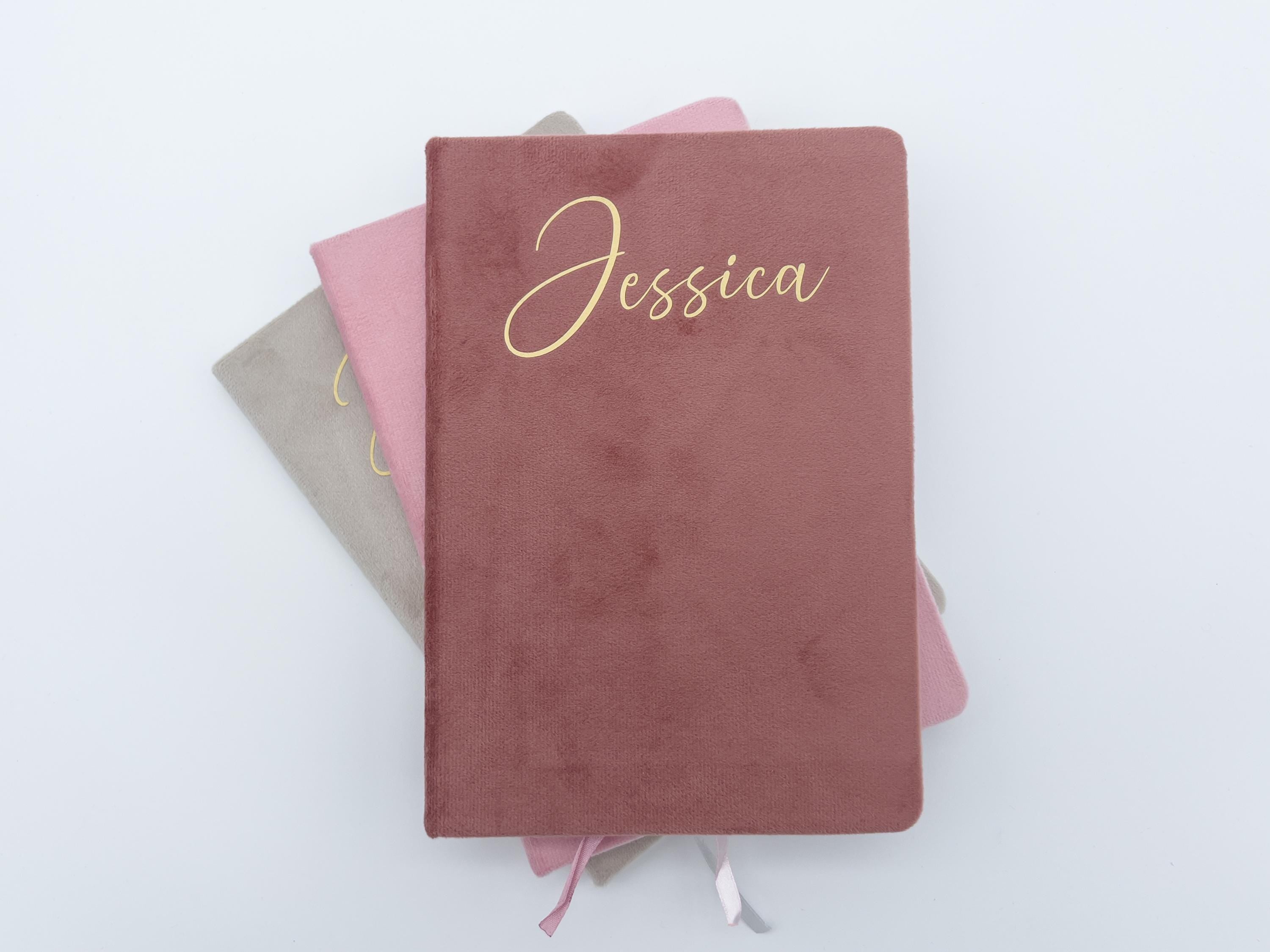 Initial Notebook Present, Personalised Notebook, Velvet Luxury Personalised A5 Notebook, Custom Initials Gift, Birthday Gift, Mothers Day