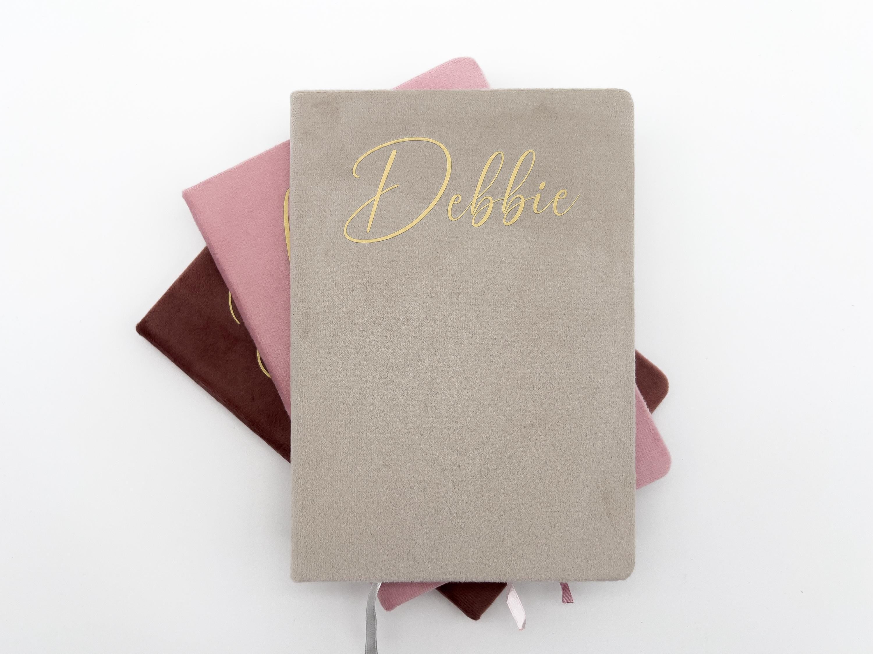 Initial Notebook Present, Personalised Notebook, Velvet Luxury Personalised A5 Notebook, Custom Initials Gift, Birthday Gift, Mothers Day