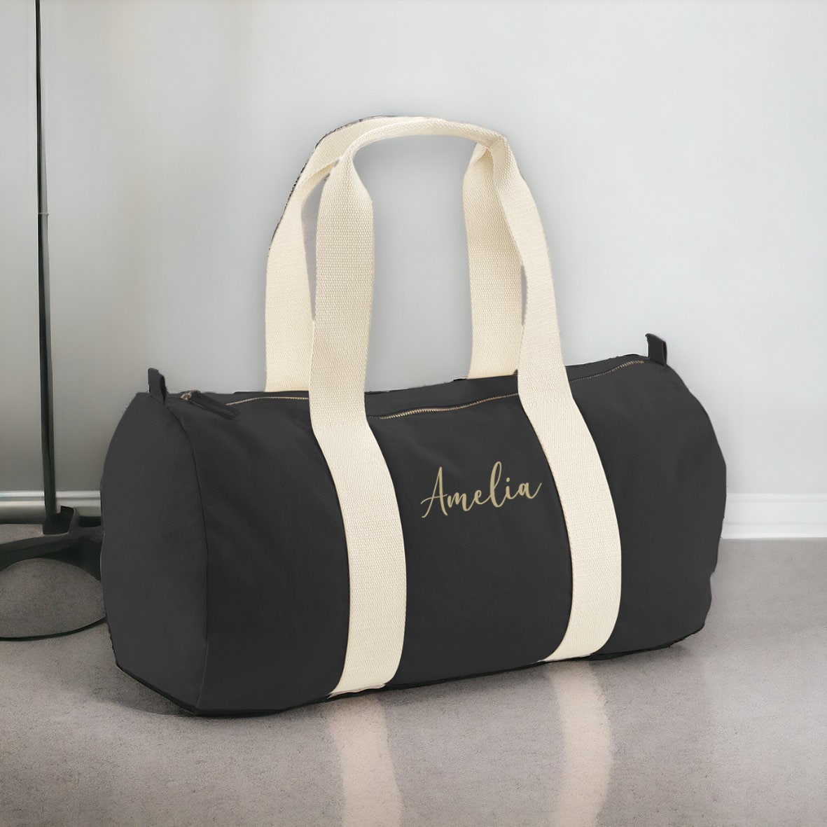 Personalised Name Duffel Bag, Bridesmaid Gifts, Cute Overnight Bag for Her, Custom Weekender Bag, Travel Bag, Initial Gym Bag, Hospital Bag