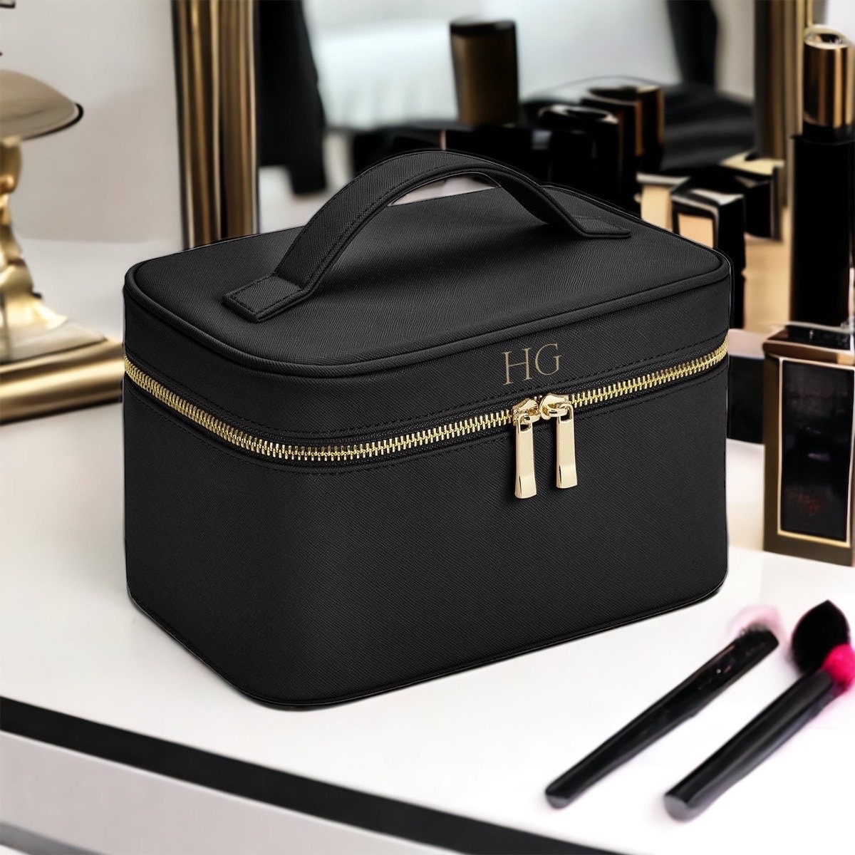 Suitcase makeup bag online