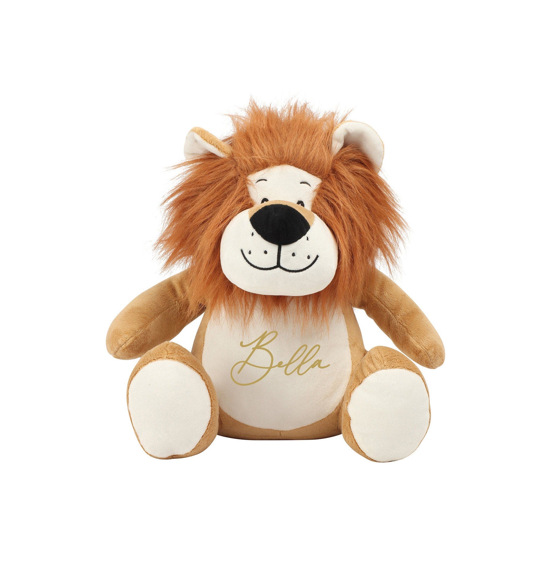 Personalised Lion, New Baby Gift, Customised Plush Soft Toy, Your Name Teddy, Cuddly Toy, Girls and Boys Teddy Baby Shower Gift