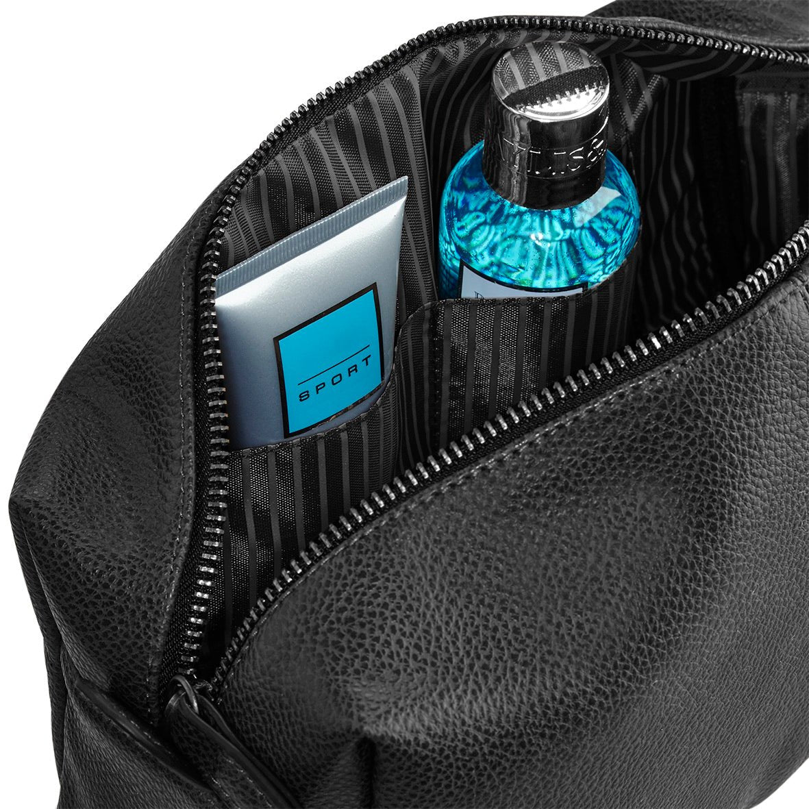 Black Men’s Wash Bag – Personalised Toiletry Bag for Men - Jessica Hollie GiftsBag