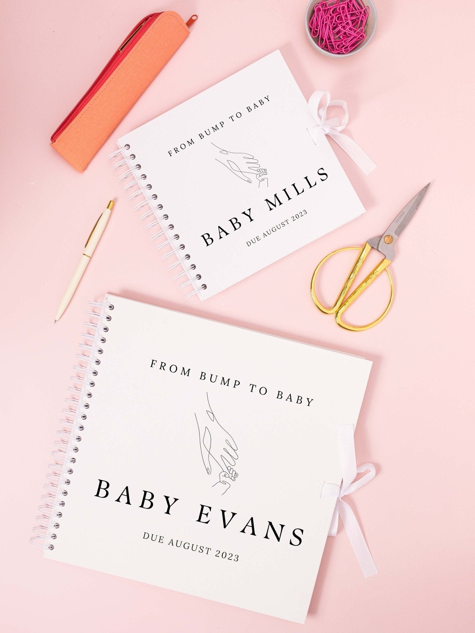 From bump to baby scrapbook, pregnancy scrapbook, pregnancy journal, new baby memory book, pregnancy planner, pregnancy album, new mum gift - Jessica Hollie Gifts