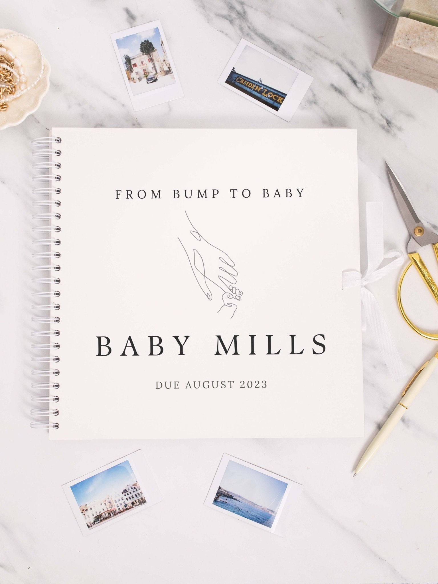 From bump to baby scrapbook, pregnancy scrapbook, pregnancy journal, new baby memory book, pregnancy planner, pregnancy album, new mum gift - Jessica Hollie Gifts