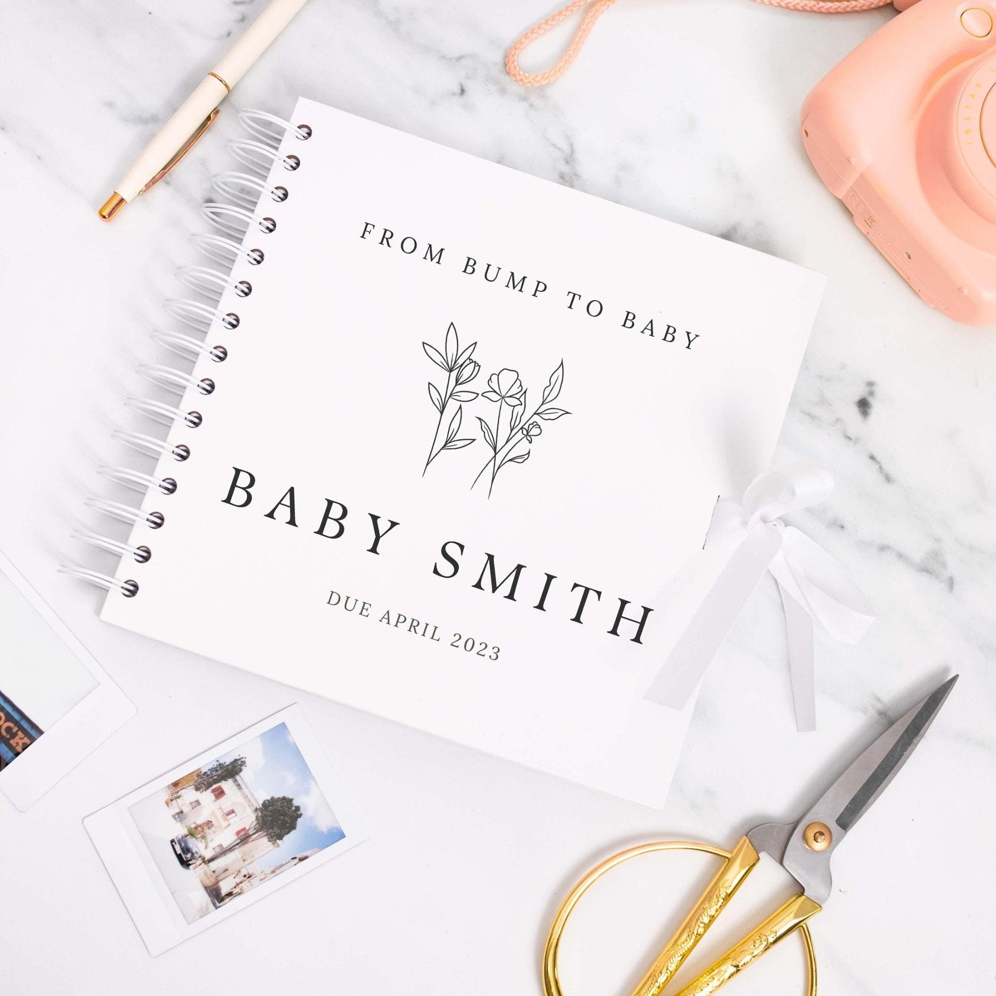 From bump to baby scrapbook, pregnancy scrapbook, pregnancy journal, new baby memory book, pregnancy planner, pregnancy album, new mum gift - Jessica Hollie Gifts