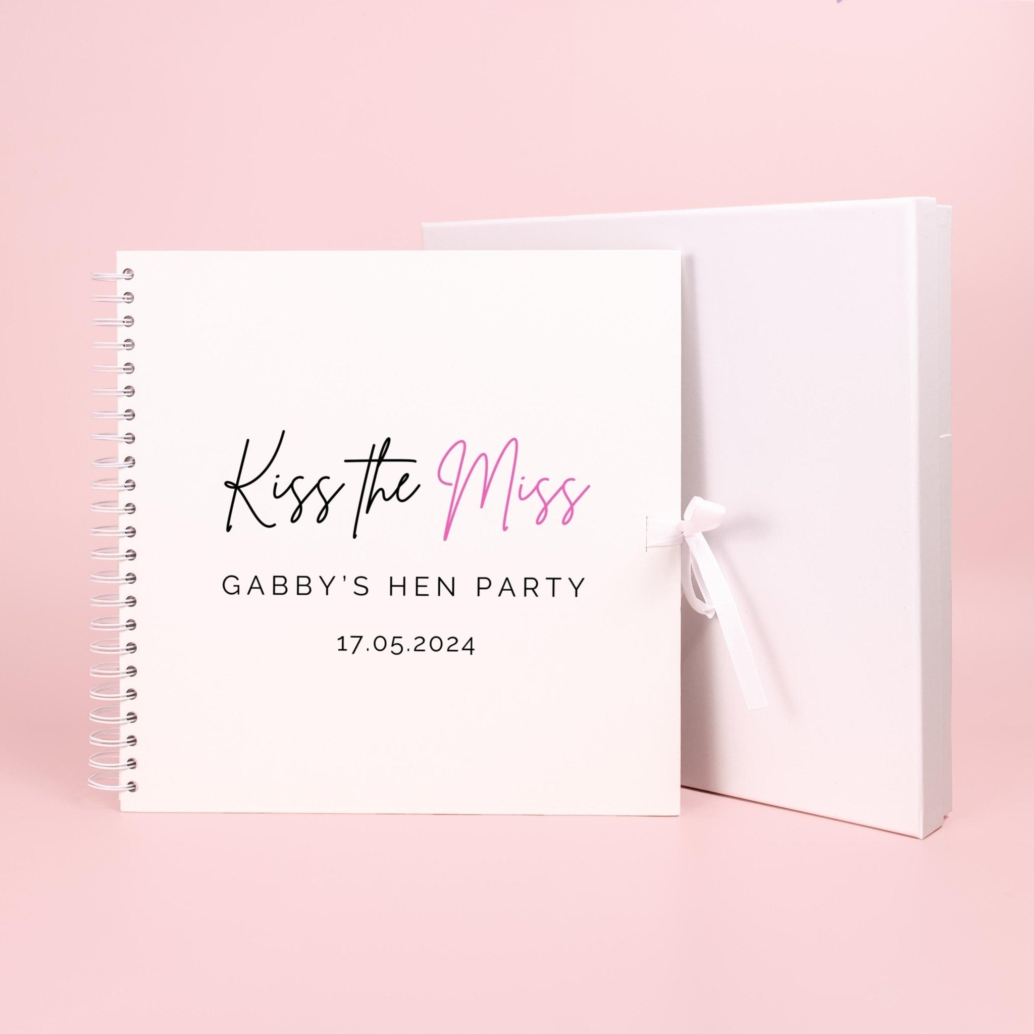 Kiss the miss goodbye scrapbook, Hen do keepsake, Hens night supplies, Hens night scrapbook, Hen do ideas, Hen do UK, Hen weekend, Hen party - Jessica Hollie Gifts