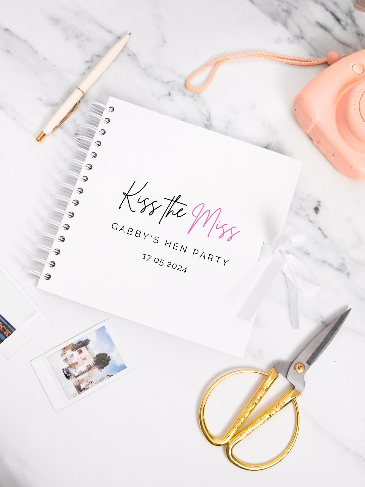 Kiss the miss goodbye scrapbook, Hen do keepsake, Hens night supplies, Hens night scrapbook, Hen do ideas, Hen do UK, Hen weekend, Hen party - Jessica Hollie Gifts