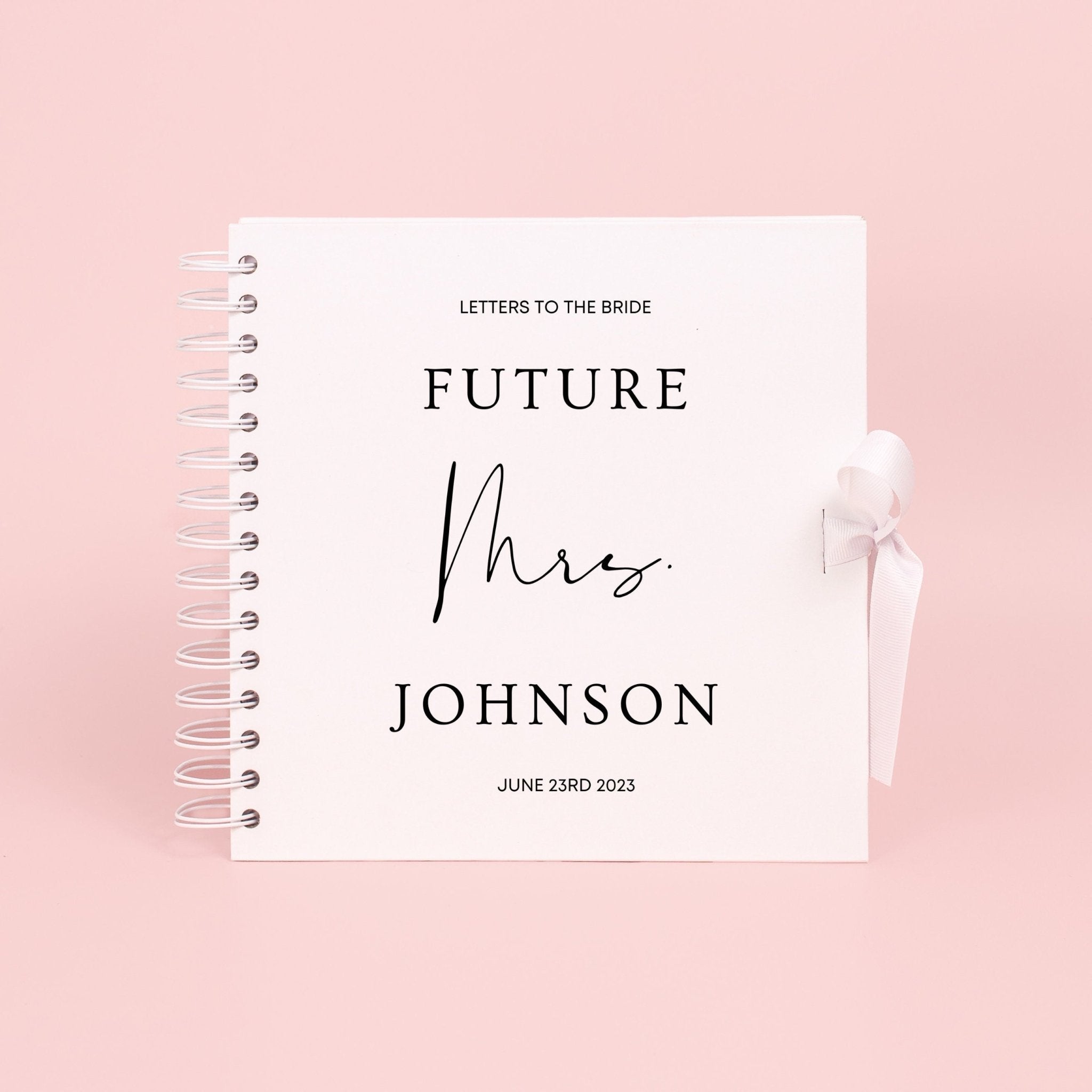 Letters to the Bride Book, Bridal Shower Scrapbook, Hen Party Scrapbook, Bride to be Book, Photo Guest Book, Personalised Bride To Be Gift - Jessica Hollie Gifts