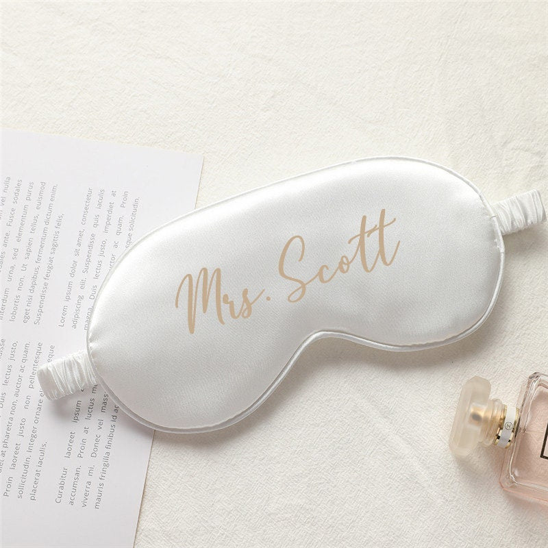 LUXE Bride Sleep Mask - Mrs Sleep Mask - Bride to Be Gift - Bridal Shower Gift for Bride - Bridal Shower Gift Bride Gift Ideas - Jessica Hollie Gifts