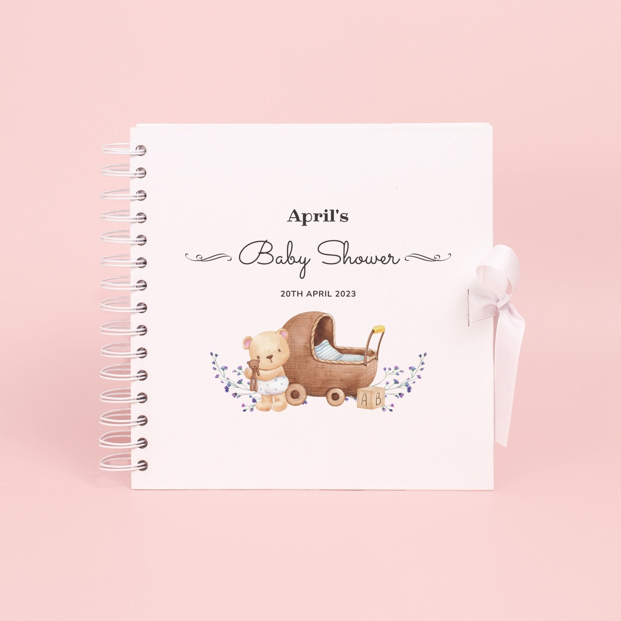 Personalised baby shower scrapbook, Photo album for baby shower gift, Baby Memory Book, Guest Book, Personalised book, Custom Baby book, - Jessica Hollie Gifts