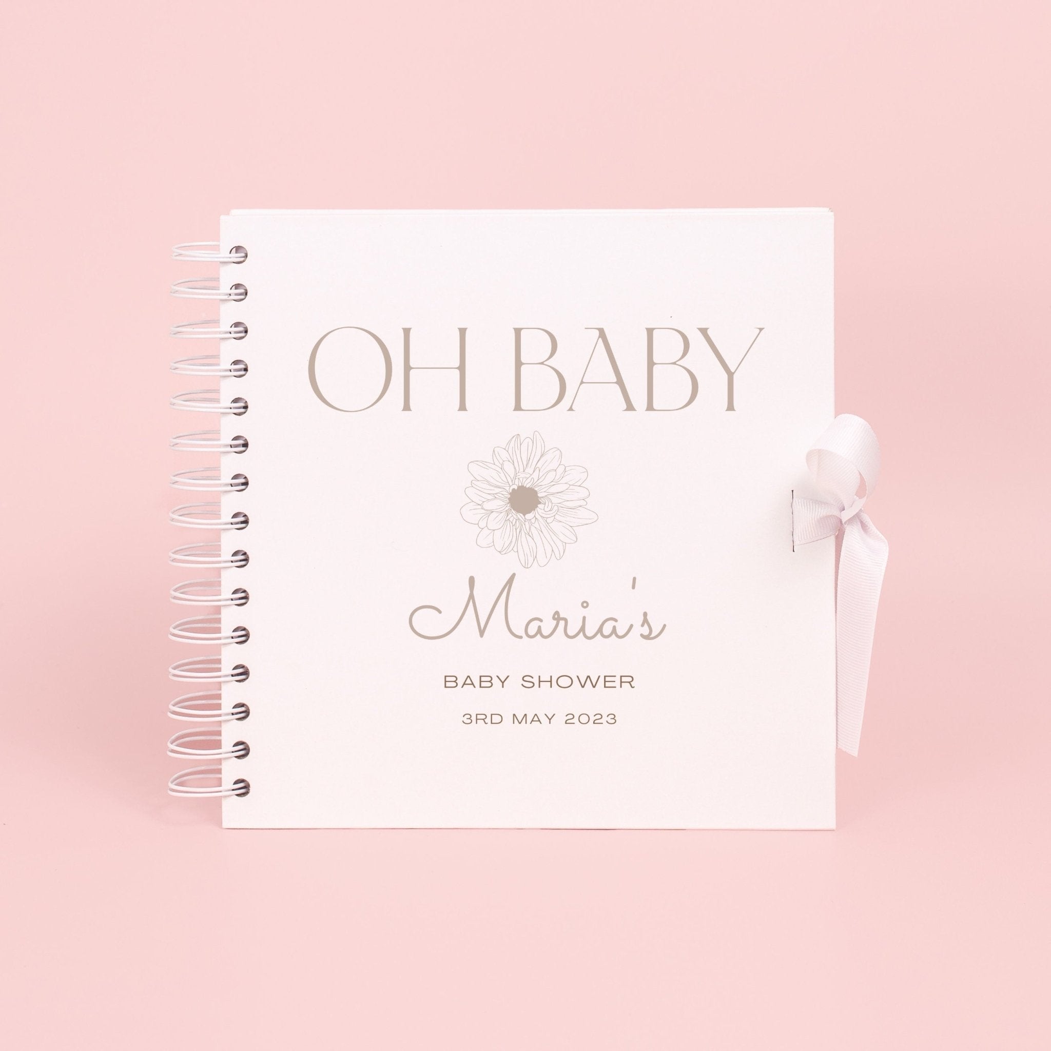 Personalised baby shower scrapbook, Photo album for baby shower gift, Baby Memory Book, Guest Book, Personalised book, Custom Baby book, - Jessica Hollie Gifts
