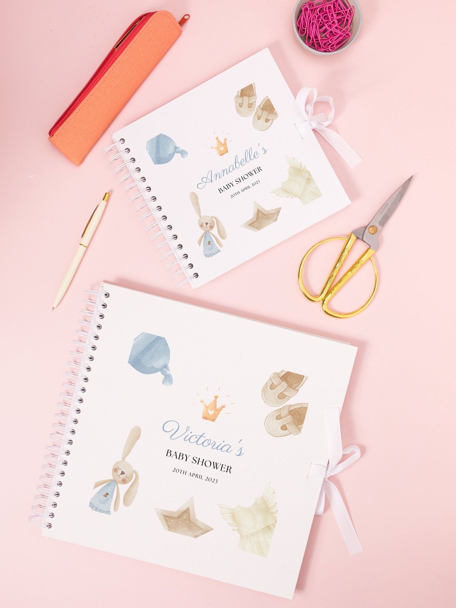 Personalised baby shower scrapbook, Photo album for baby shower gift, Baby Memory Book, Guest Book, Personalised book, Custom Baby book, - Jessica Hollie Gifts