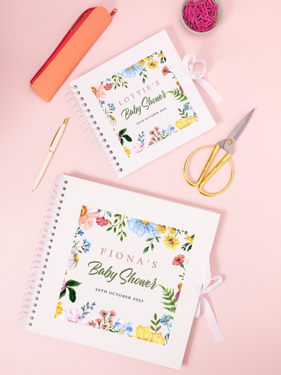 Personalised Baby Shower Scrapbook, Photo Book for Baby Shower, Baby Shower Activity, Gift for baby shower, baby in bloom, Keepsake Book - Jessica Hollie Gifts