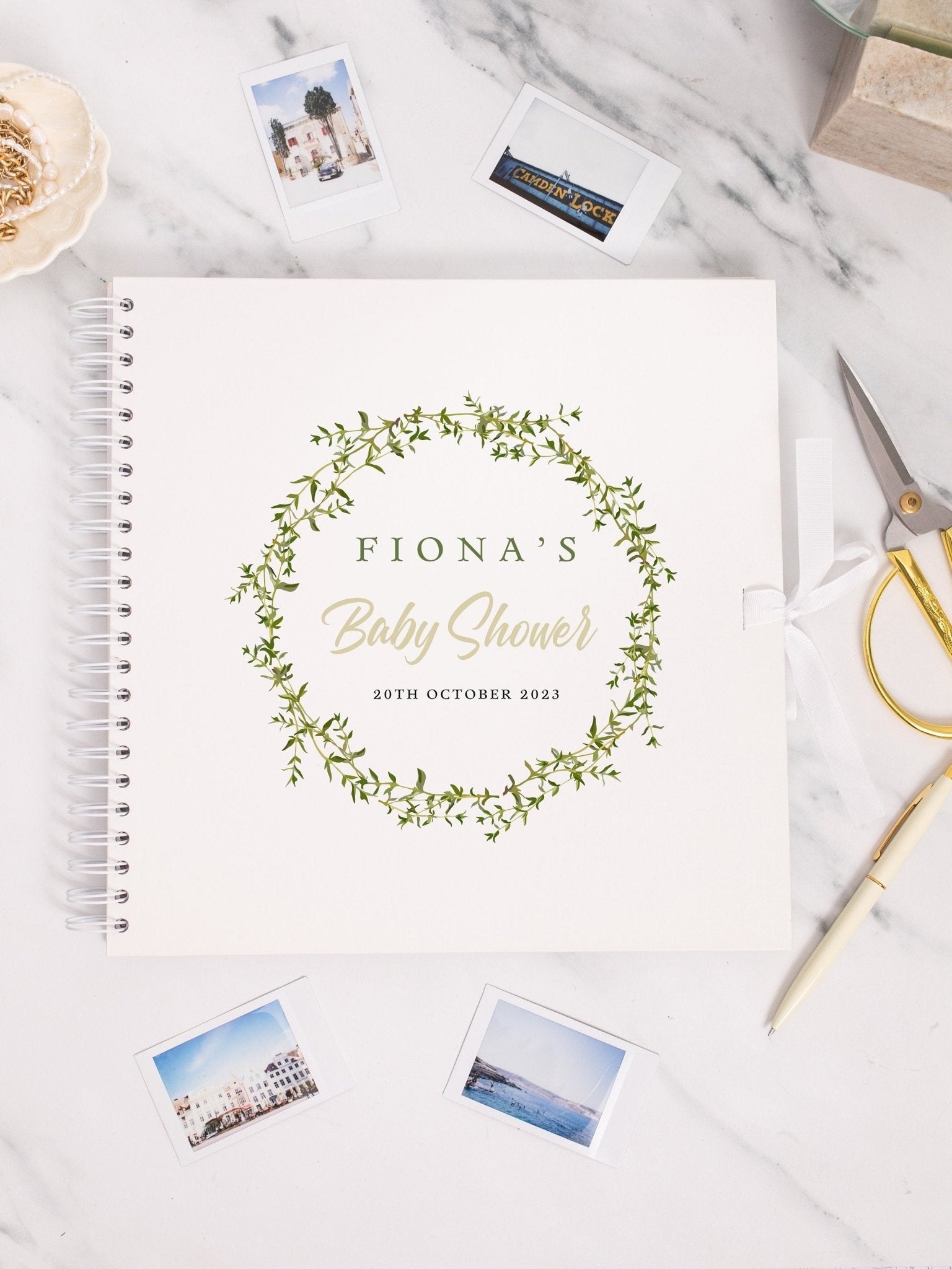 Personalised Baby Shower Scrapbook, Photo Book for Baby Shower, Baby Shower Activity, Gift for baby shower, baby in bloom, Keepsake Book - Jessica Hollie Gifts