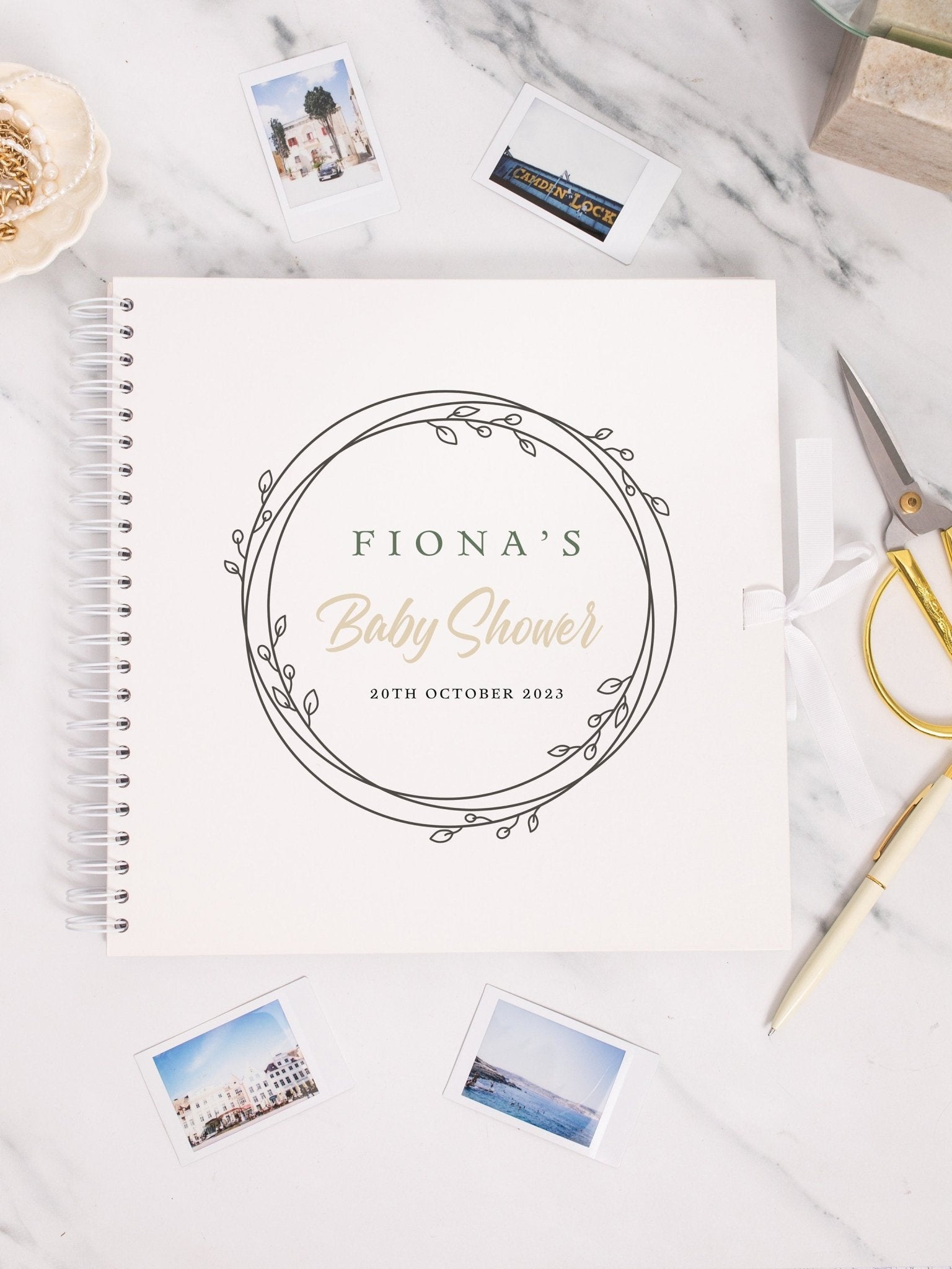 Personalised Baby Shower Scrapbook, Photo Book for Baby Shower, Baby Shower Activity, Gift for baby shower, baby in bloom, Keepsake Book - Jessica Hollie Gifts