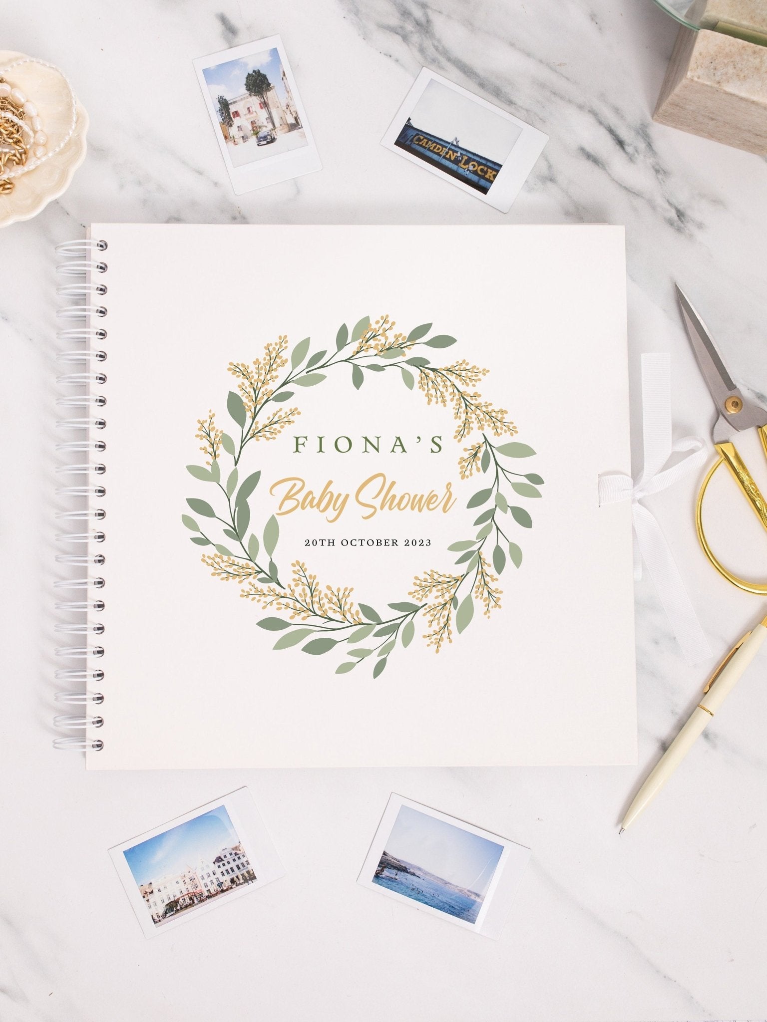 Personalised Baby Shower Scrapbook, Photo Book for Baby Shower, Baby Shower Activity, Gift for baby shower, baby in bloom, Keepsake Book - Jessica Hollie Gifts