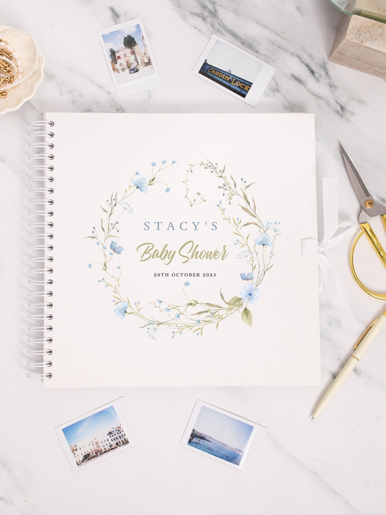Personalised Baby Shower Scrapbook, Photo Book for Baby Shower, Baby Shower Activity, Gift for baby shower, baby in bloom, Keepsake Book - Jessica Hollie Gifts