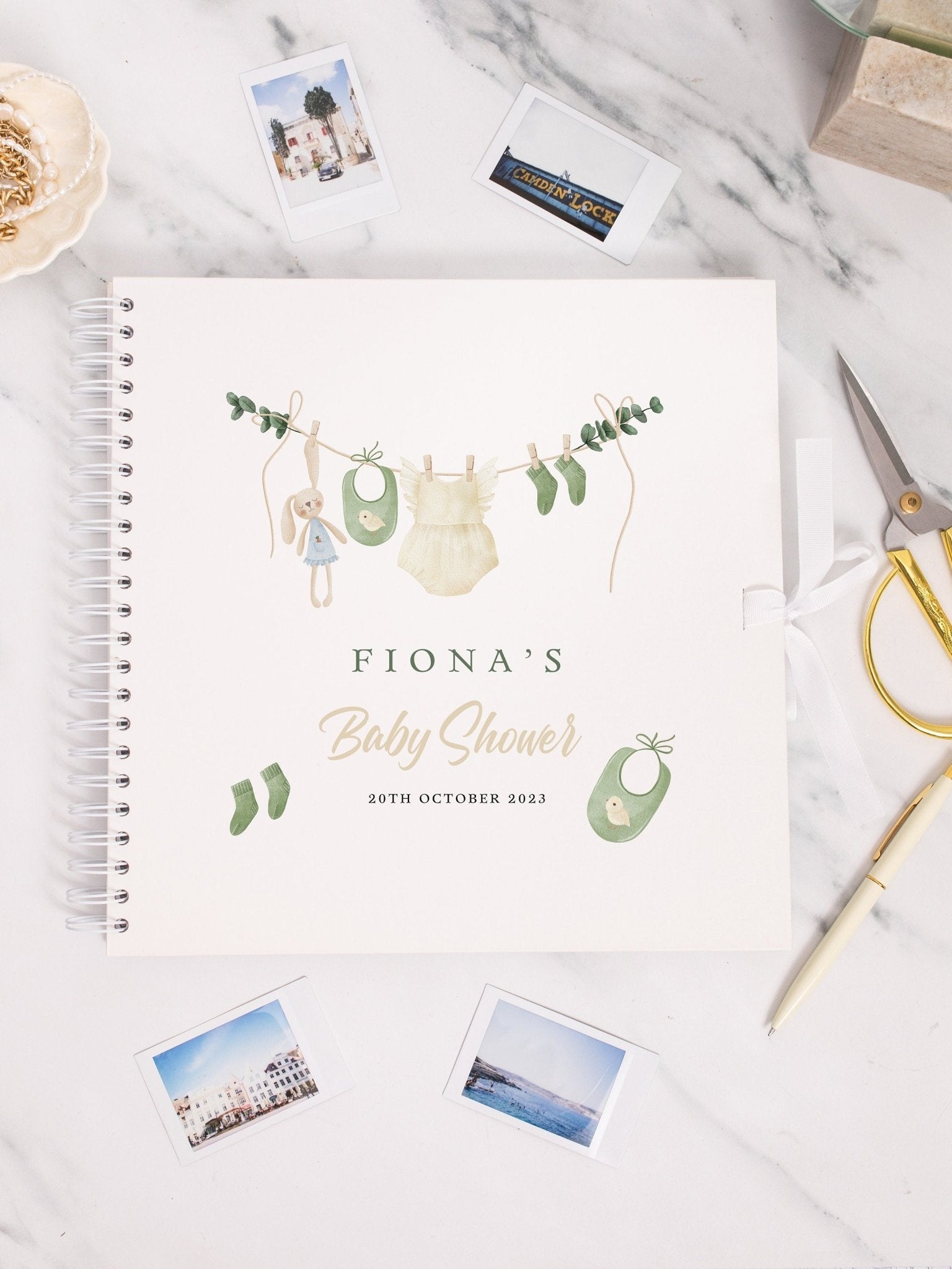 Personalised Baby Shower Scrapbook, Photo Book for Baby Shower, Baby Shower Activity, Gift for baby shower, baby in bloom, Keepsake Book - Jessica Hollie Gifts