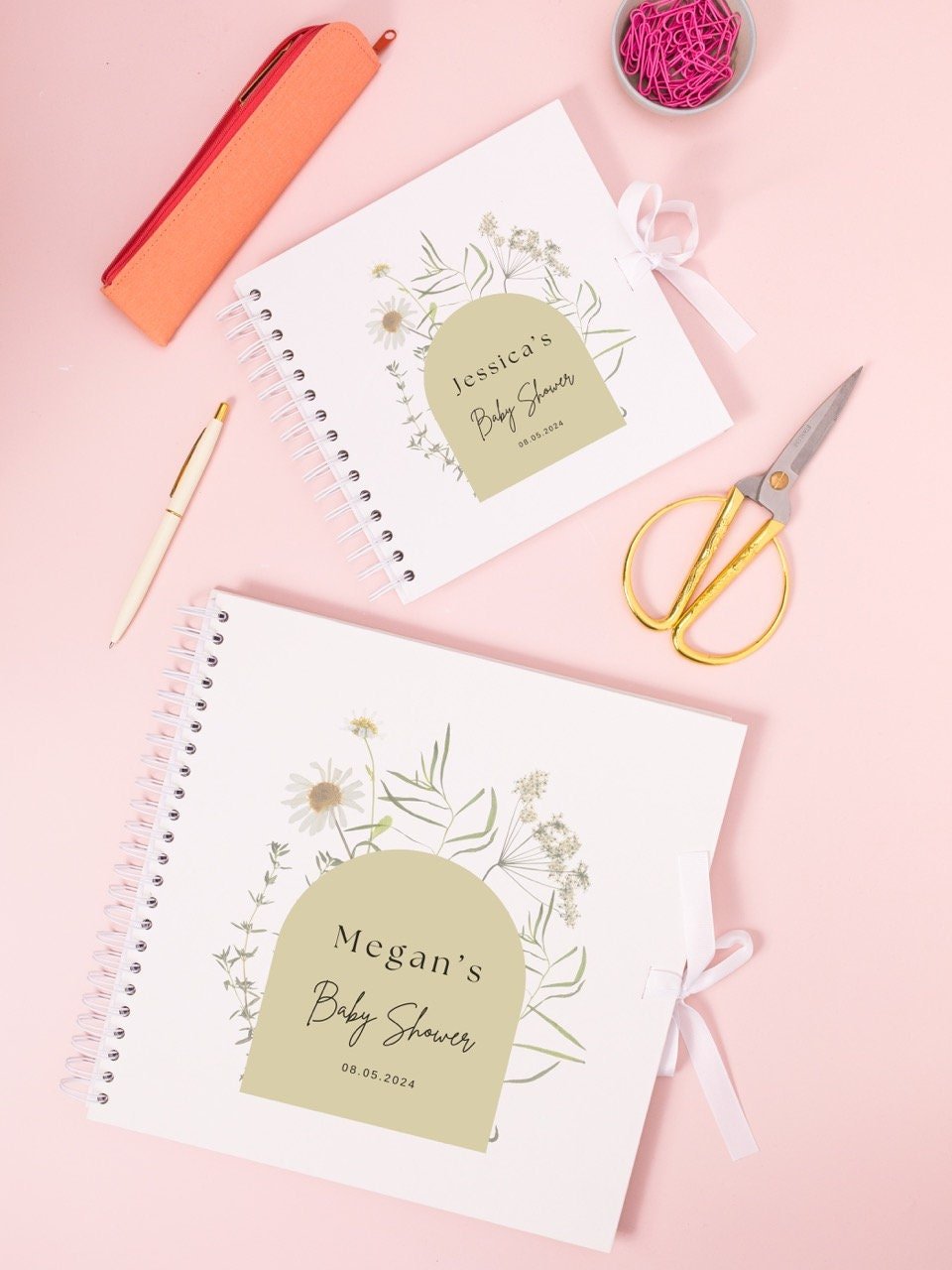 Personalised Baby Shower Scrapbook, Photo Book for Baby Shower, Baby Shower Activity, Gift for baby shower, baby in bloom, Keepsake Book - Jessica Hollie Gifts