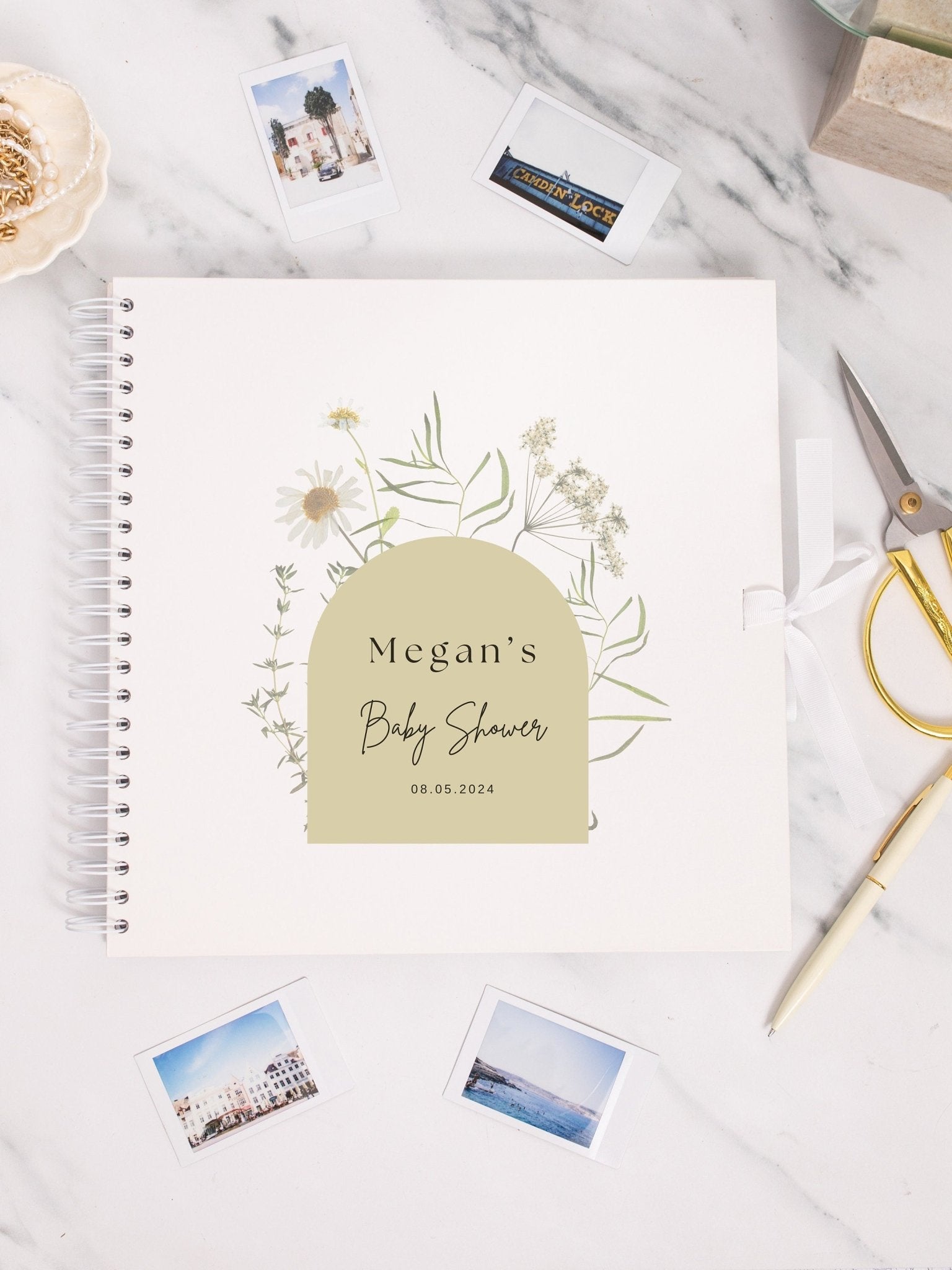 Personalised Baby Shower Scrapbook, Photo Book for Baby Shower, Baby Shower Activity, Gift for baby shower, baby in bloom, Keepsake Book - Jessica Hollie Gifts