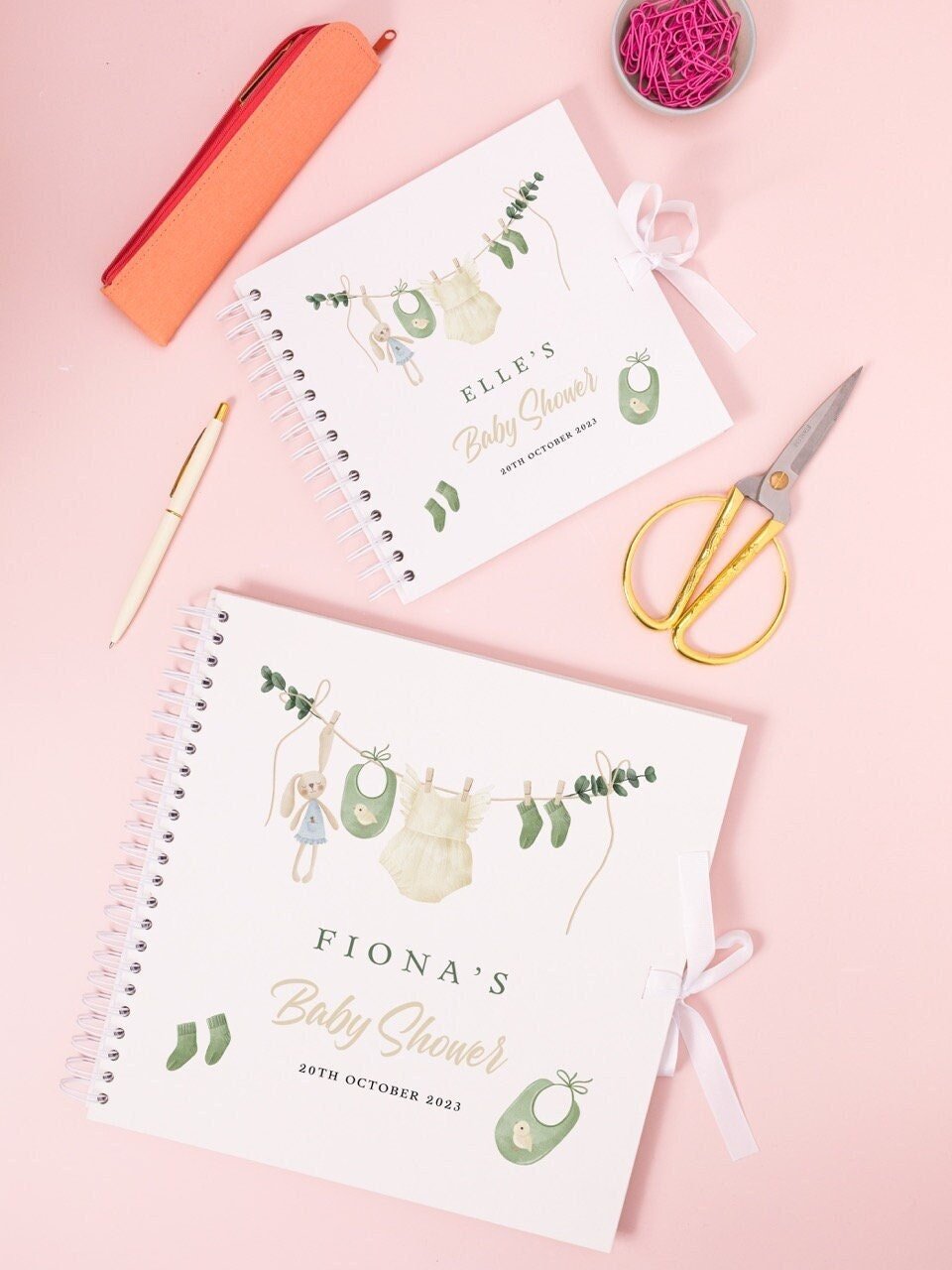 Personalised Baby Shower Scrapbook, Photo Book for Baby Shower, Baby Shower Activity, Gift for baby shower, baby in bloom, Keepsake Book - Jessica Hollie Gifts