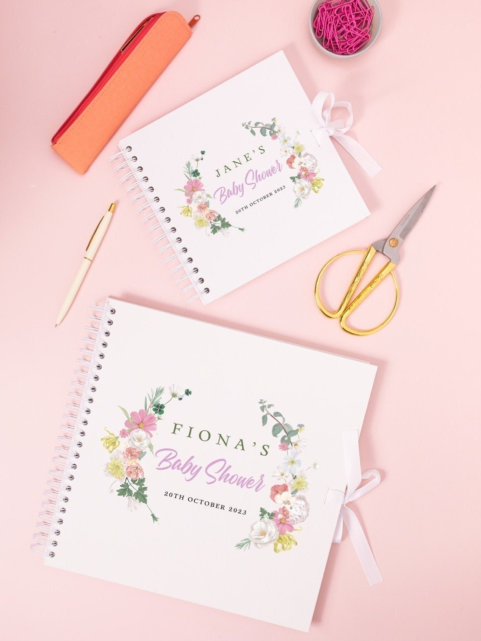 Personalised Baby Shower Scrapbook, Photo Book for Baby Shower, Baby Shower Activity, Gift for baby shower, baby in bloom, Keepsake Book - Jessica Hollie Gifts