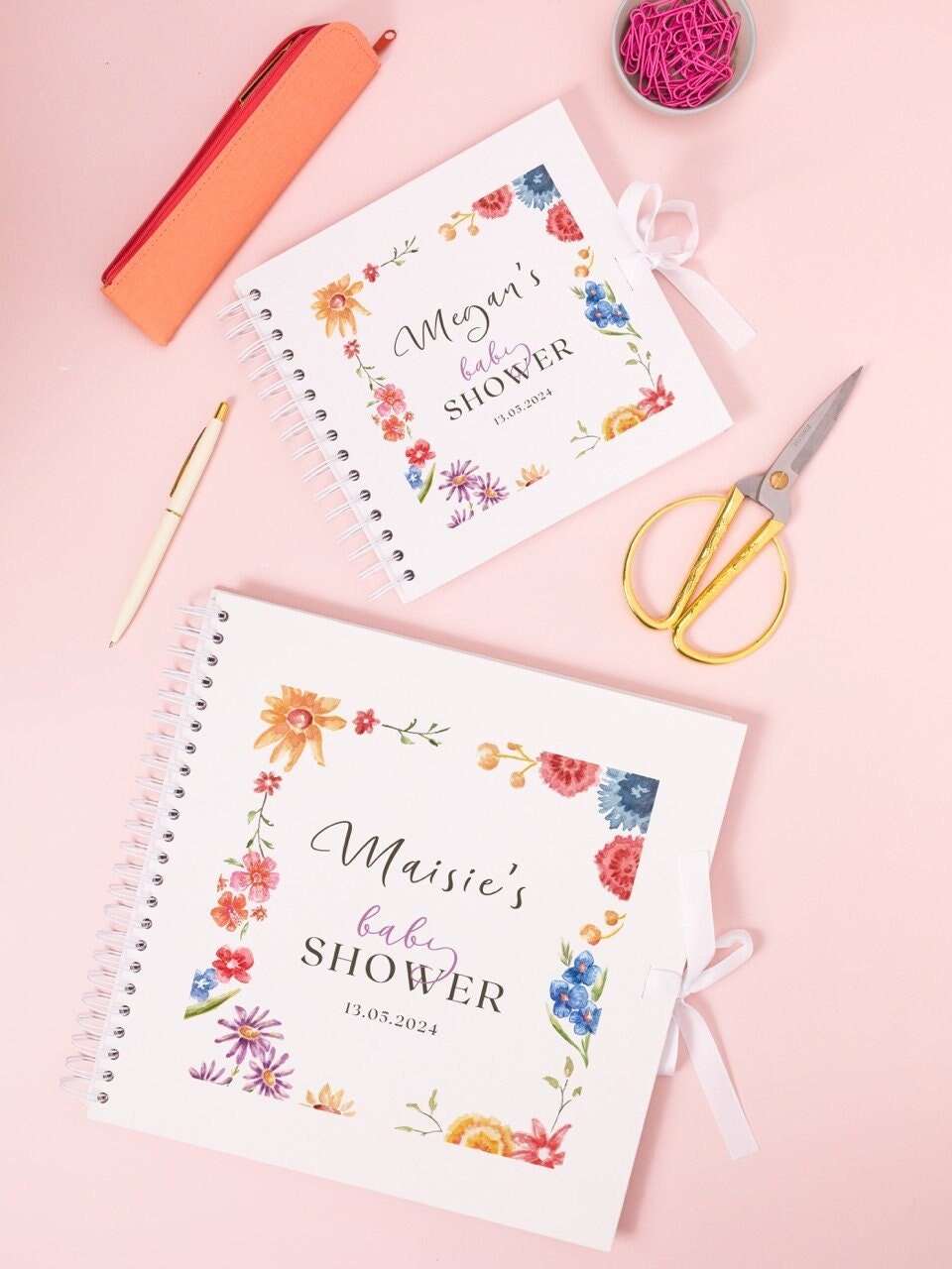 Personalised Baby Shower Scrapbook, Photo Book for Baby Shower, Baby Shower Activity, Gift for baby shower, baby in bloom, Keepsake Book - Jessica Hollie Gifts