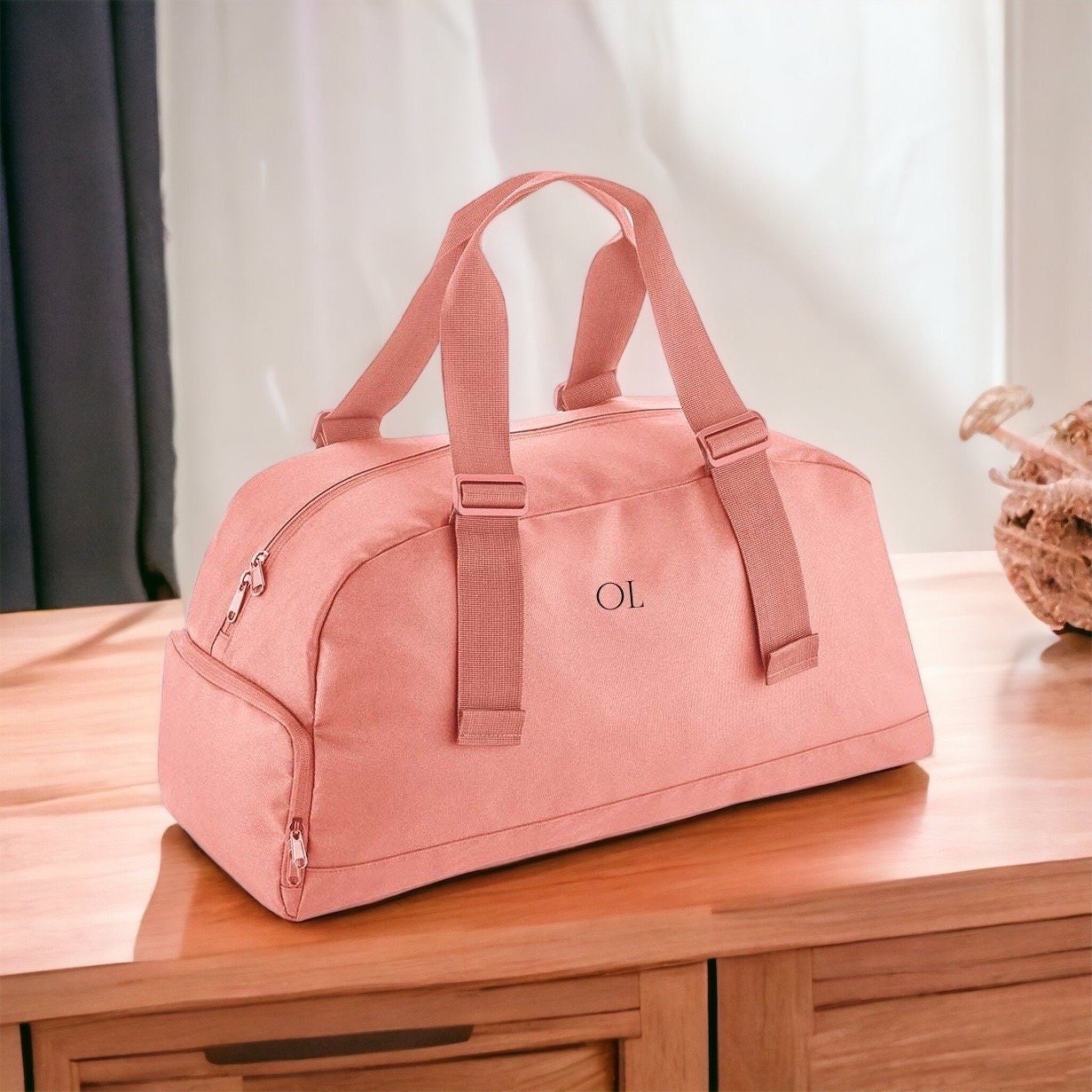 Personalised bag with Initials, Weekender Holdall Initials, Recycled Bag, Monogram Bag, Hand Luggage Bag, Bags for Women, Bag with strap - Jessica Hollie Gifts