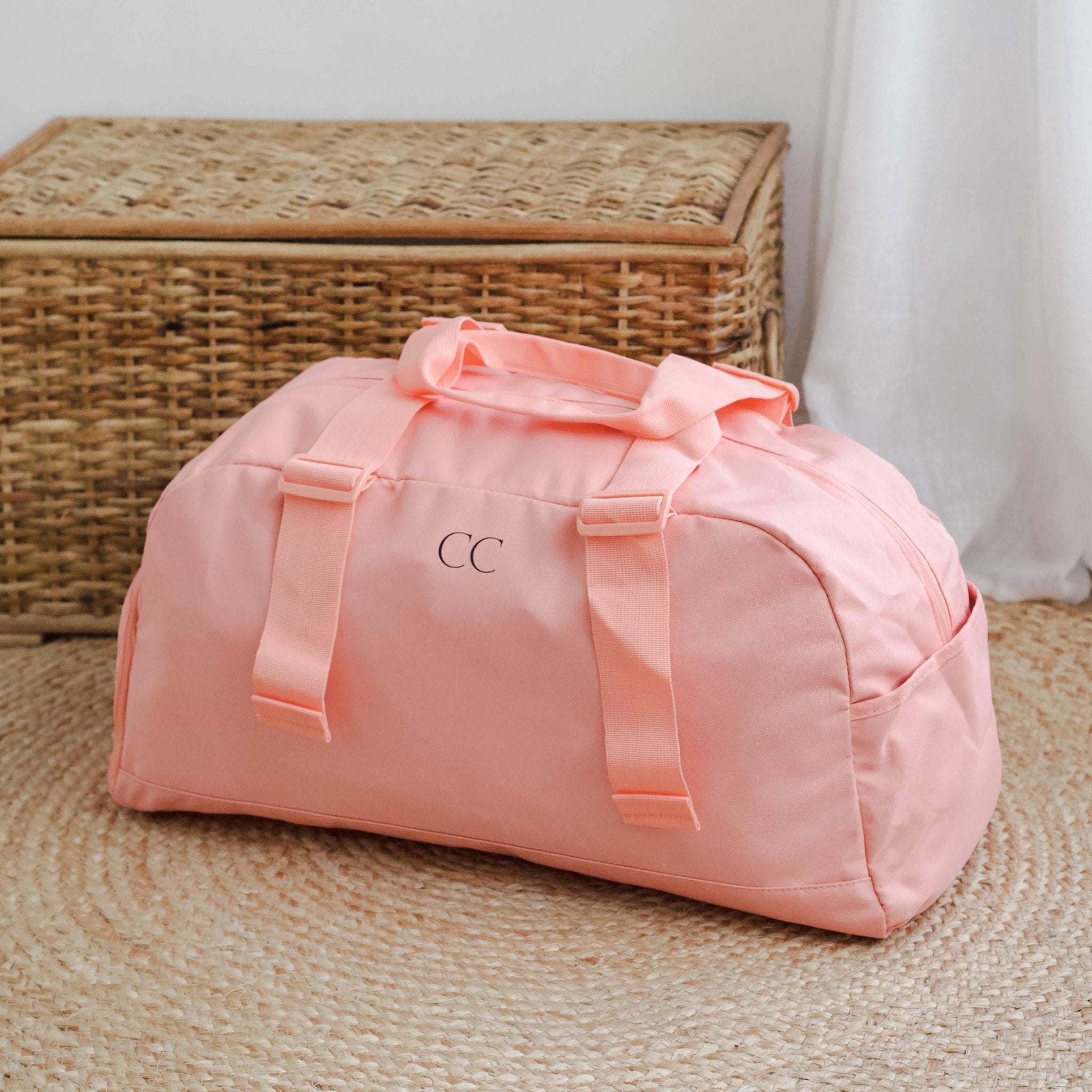 Personalised bag with Initials, Weekender Holdall Initials, Recycled Bag, Monogram Bag, Hand Luggage Bag, Bags for Women, Bag with strap - Jessica Hollie Gifts