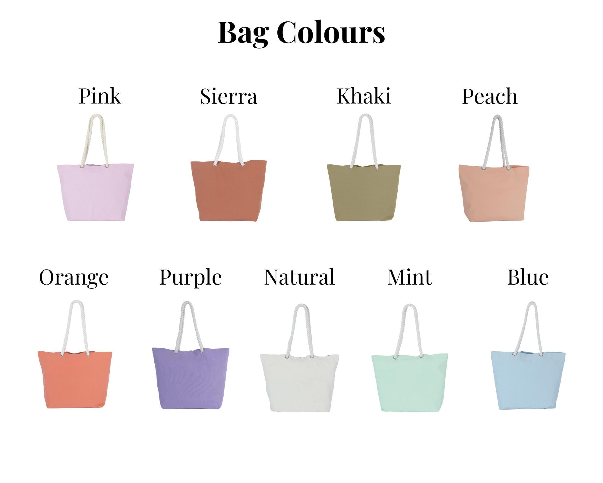 Personalised Beach Bag, Shopping Bag, Holiday Bag, Personalised Tote Bag, Rope Handle Tote, classic shopper, personalised initials, monogram - Jessica Hollie Gifts