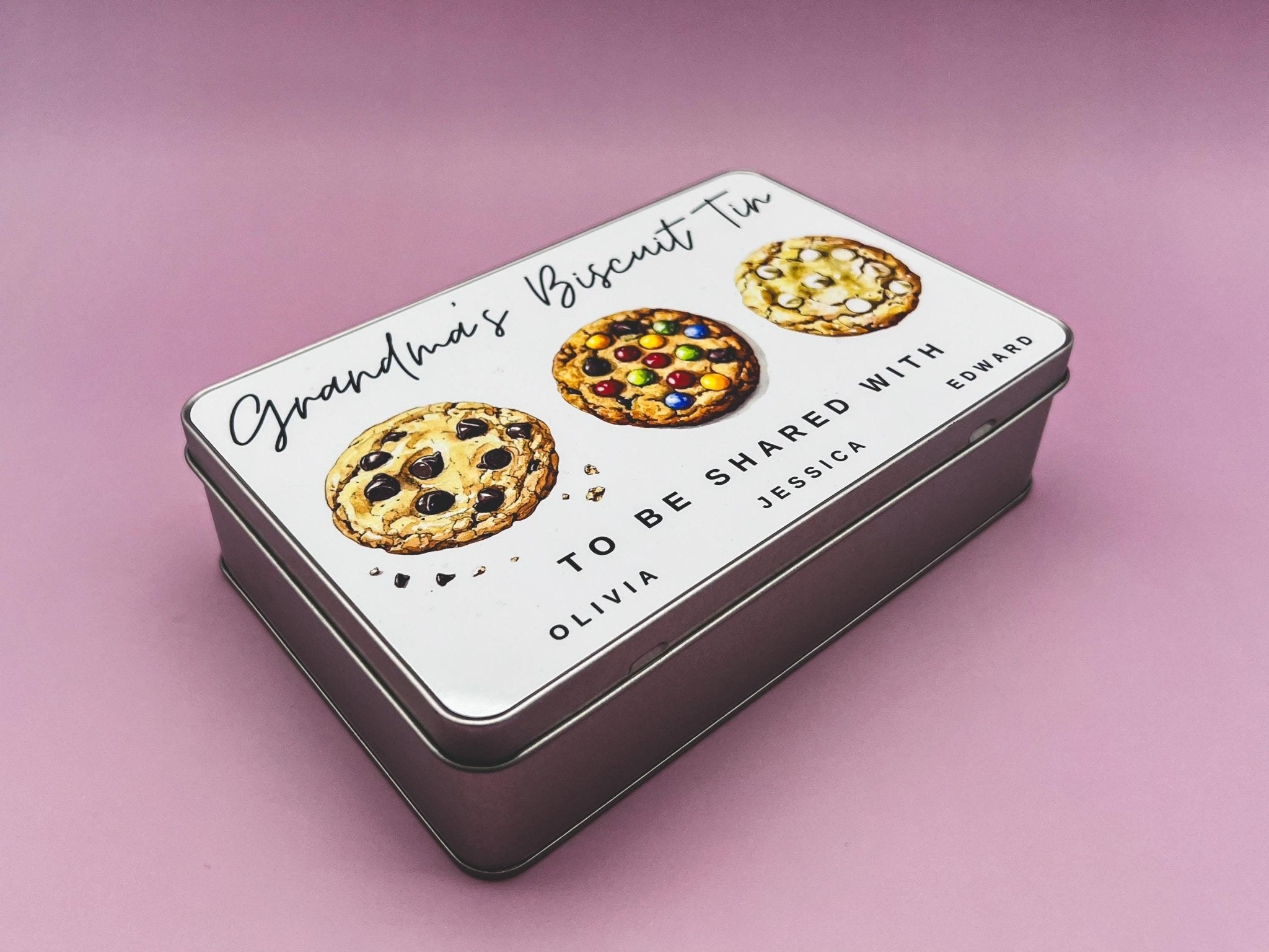 Personalised Biscuit Tin, Grandad’s Tin, Dads Biscuits, Step Dad, Daddy’s gift, Storage Box, Birthday, Christmas Gift, Fathers Day gifts - Jessica Hollie Gifts