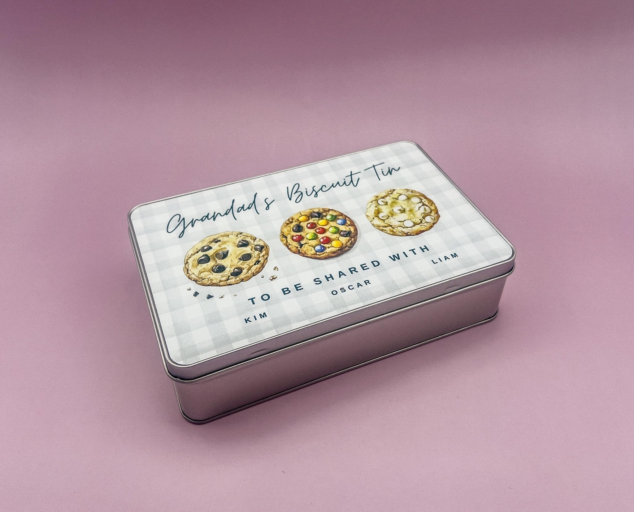 Personalised Biscuit Tin, Grandad’s Tin, Dads Biscuits, Step Dad, Daddy’s gift, Storage Box, Birthday, Christmas Gift, Fathers Day gifts - Jessica Hollie Gifts