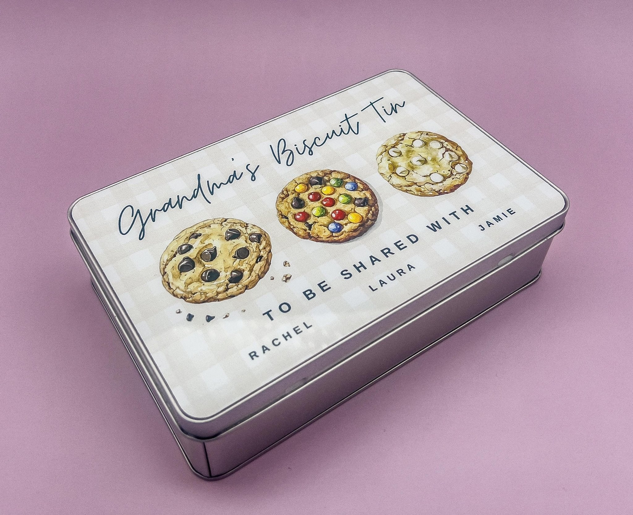 Personalised Biscuit Tin, Grandad’s Tin, Dads Biscuits, Step Dad, Daddy’s gift, Storage Box, Birthday, Christmas Gift, Fathers Day gifts - Jessica Hollie Gifts