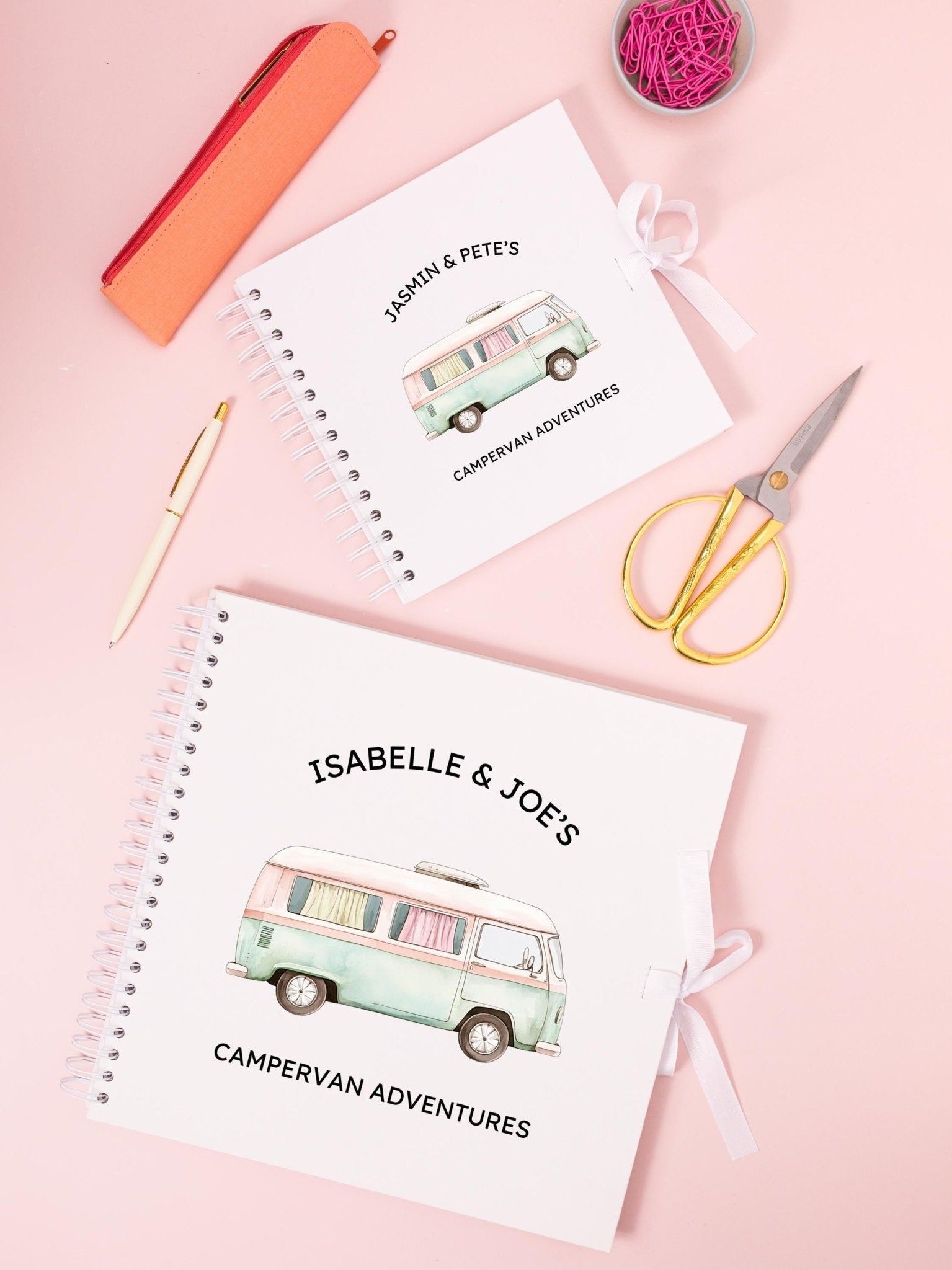 Personalised Campervan Travel Journal Scrapbook, Adventure Journal, Travel Gift, Motorhome Gifts, Campervan Scrapbook, Travel Journal Book - Jessica Hollie Gifts