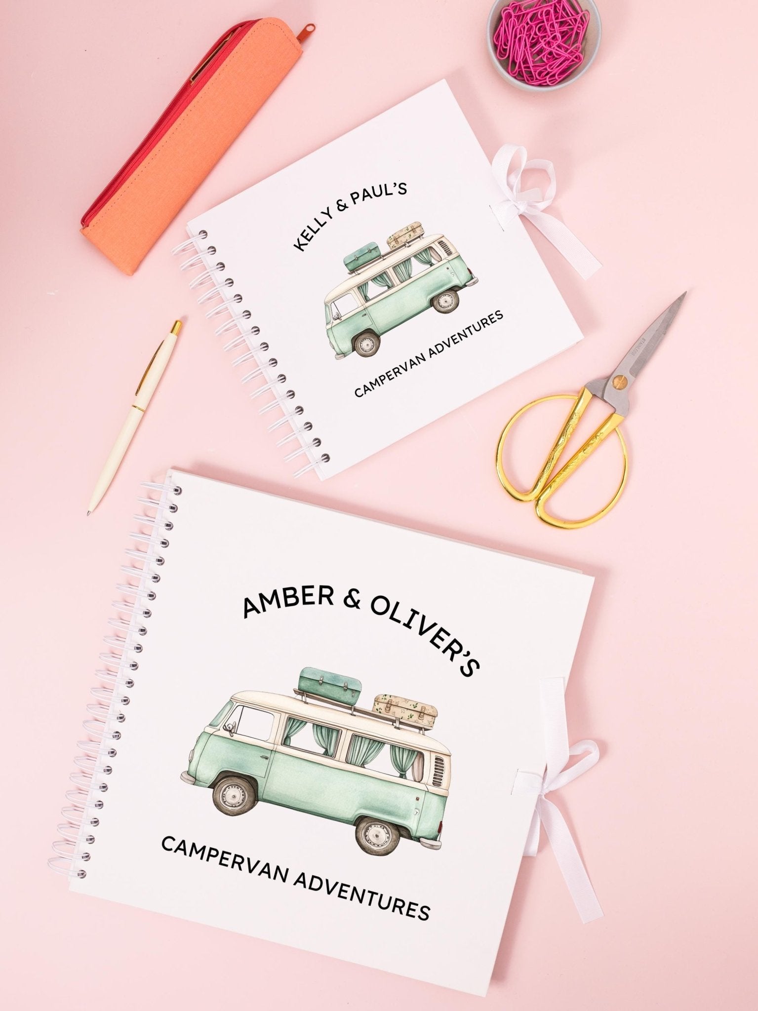 Personalised Campervan Travel Journal Scrapbook, Adventure Journal, Travel Gift, Motorhome Gifts, Campervan Scrapbook, Travel Journal Book - Jessica Hollie Gifts