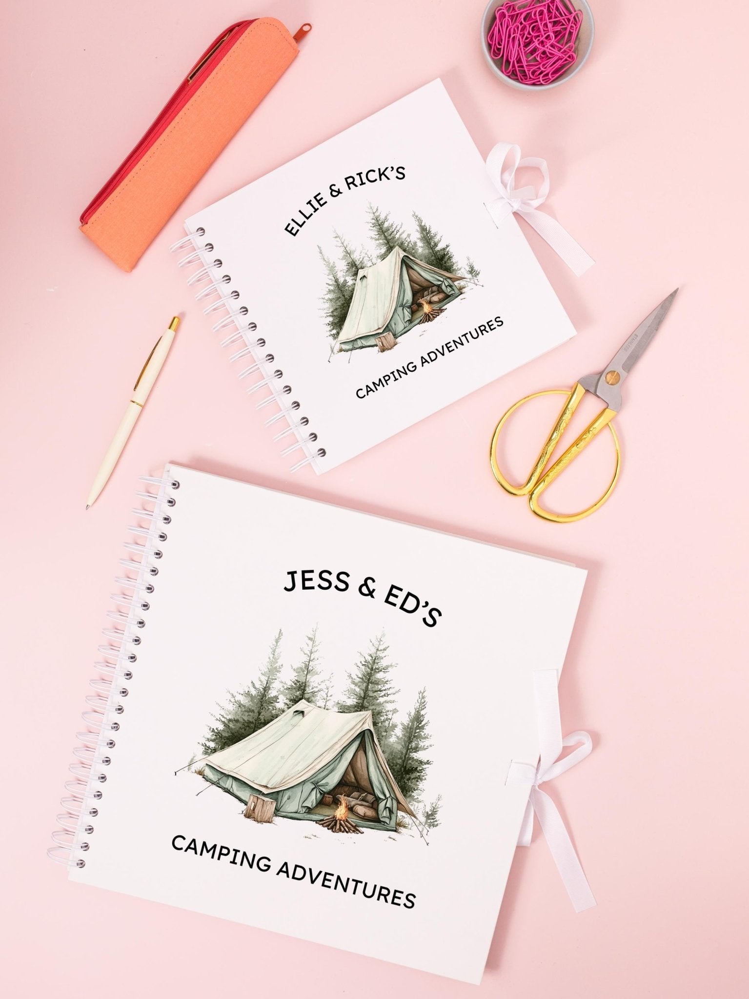 Personalised Camping Travel Journal Scrapbook, Adventure Journal, Travel Gift, Camping Gifts, Campervan Scrapbook, Travel Journal Book - Jessica Hollie Gifts