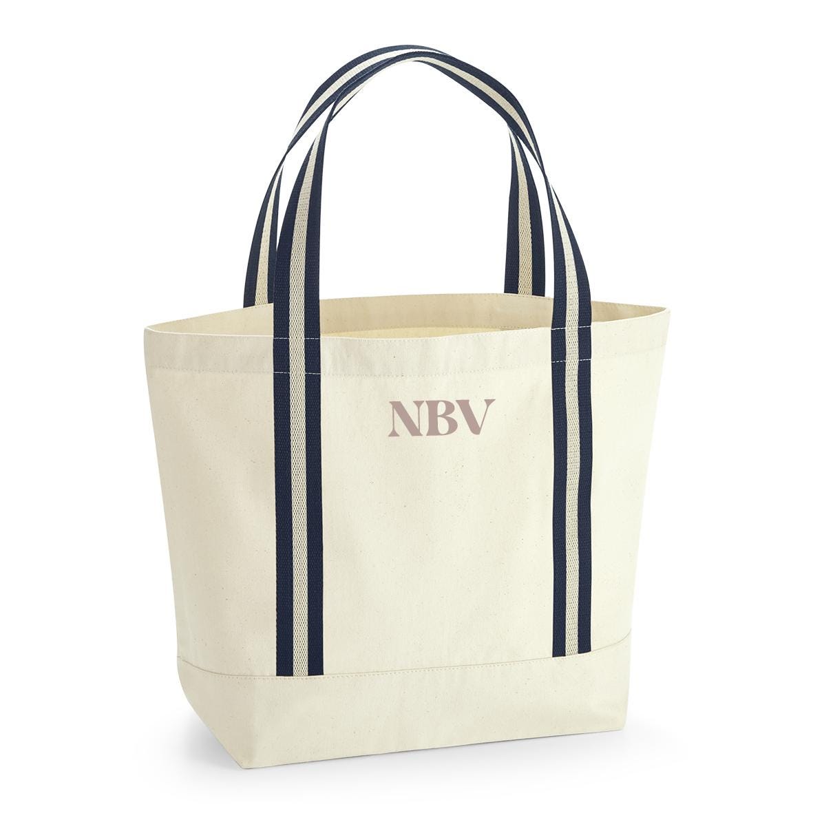 Personalised Canvas tote bag, Custom Boat Tote Bag, Summer holiday bag, Personalised tote shopper, Custom text tote, personalised shoulder - Jessica Hollie Gifts