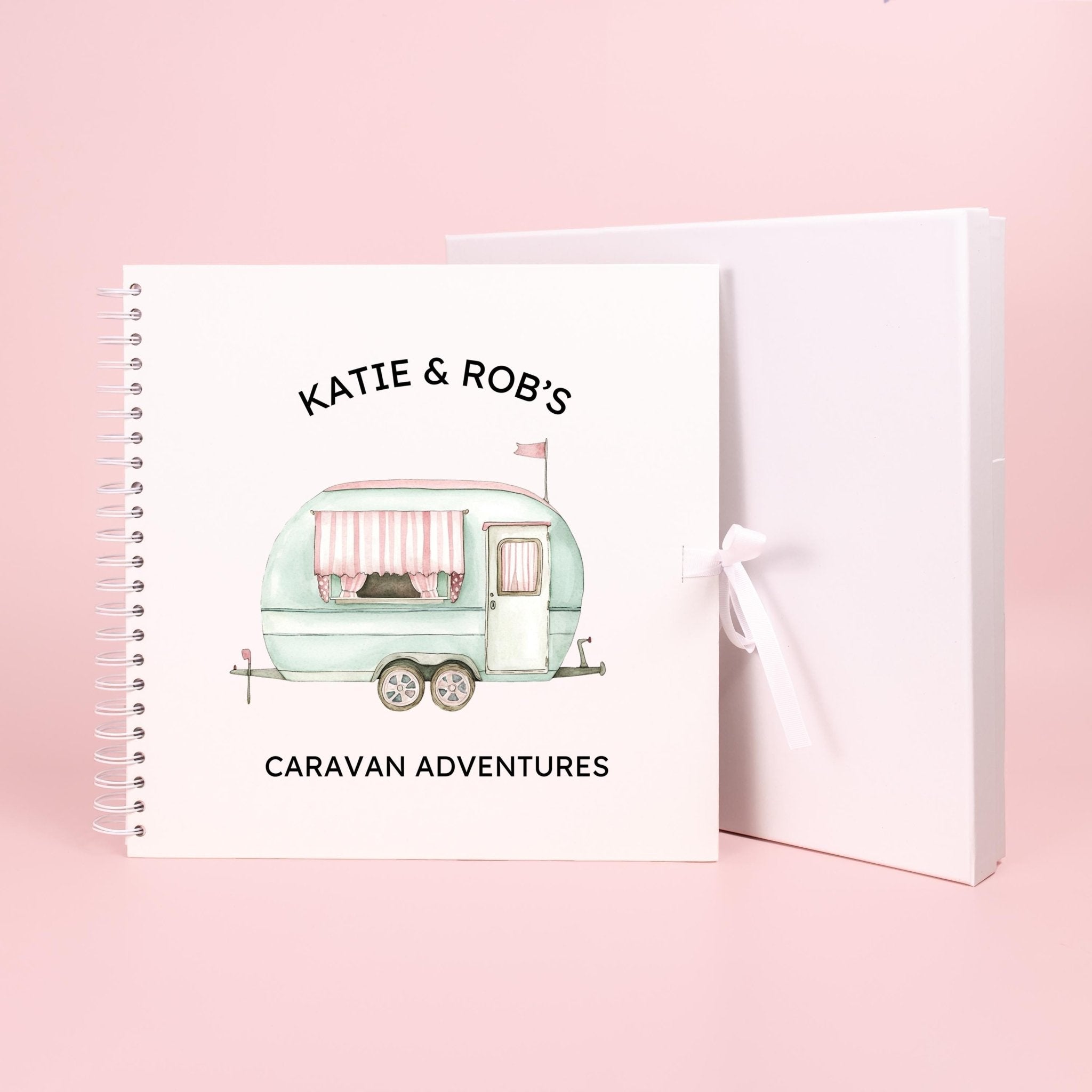 Personalised Caravan Travel Journal Scrapbook, Adventure Journal, Travel Gift, Campervan Gifts, Campervan Scrapbook, Travel Journal Book - Jessica Hollie Gifts