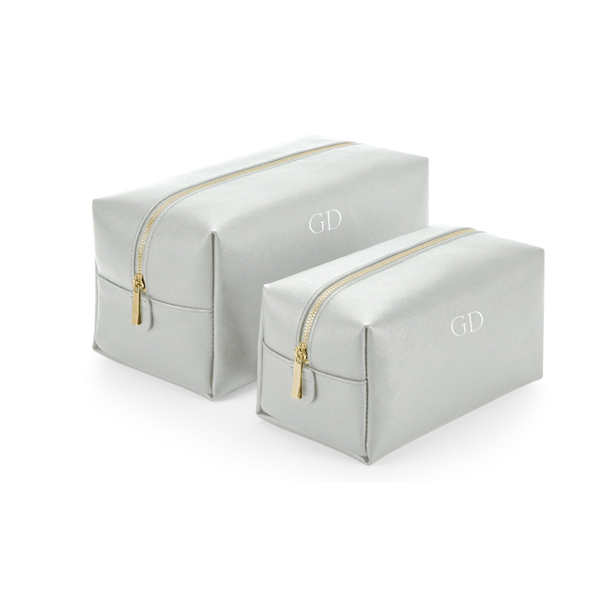 Personalised cosmetic bag with small monogram, custom makeup bag, personalized gift for her, personalised gift for bridesmaid, organizer - Jessica Hollie Gifts