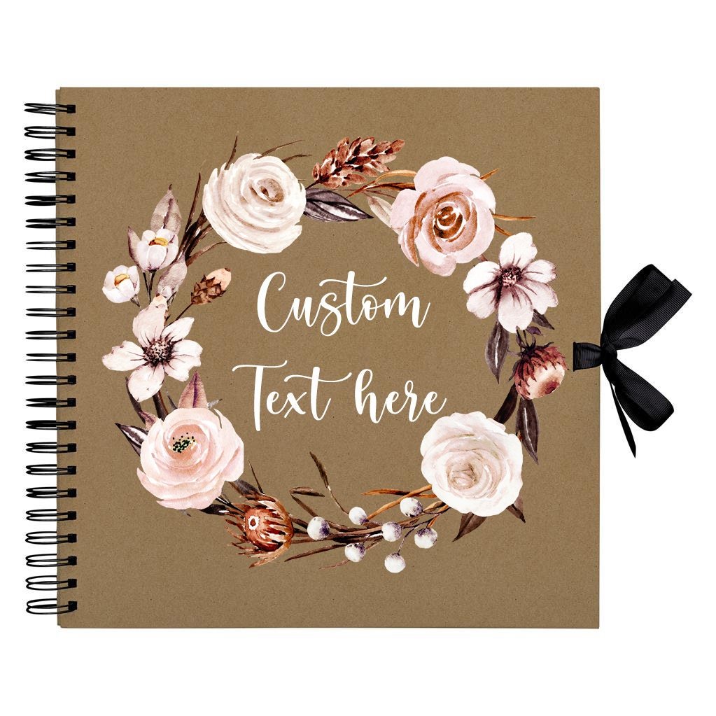 Personalised Custom Text Scrapbook Photo album, new baby gift, baby shower, first baby, new mom, new mum, first time mum, pregnancy gift - Jessica Hollie Gifts