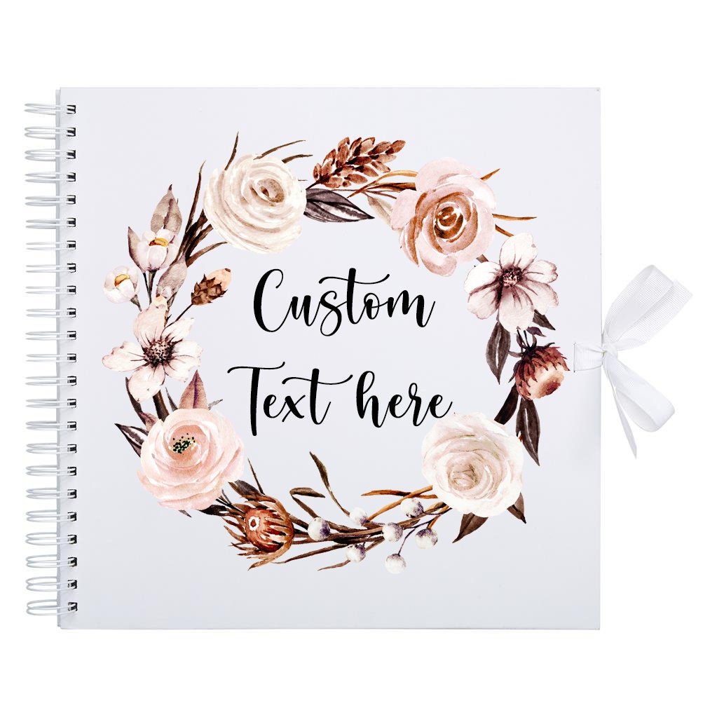 Personalised Custom Text Scrapbook Photo album, new baby gift, baby shower, first baby, new mom, new mum, first time mum, pregnancy gift - Jessica Hollie Gifts