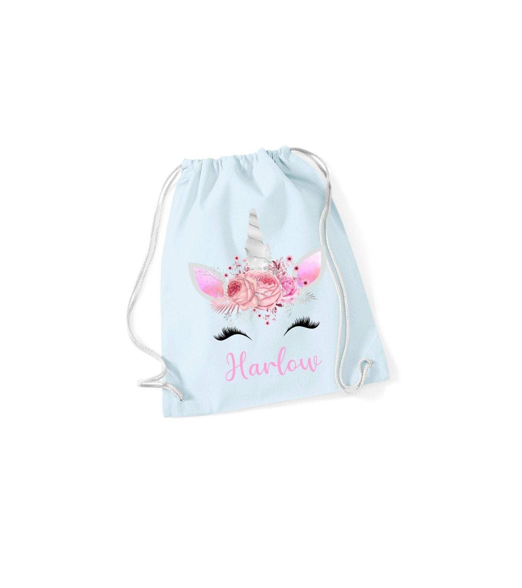 Personalised Gym Bag Kids, Girls Unicorn Gym Bag, Girls Drawstring Bag, School Bag, Unicorn School PE Bag, Unicorn Pump Bag, Nursery Bag - Jessica Hollie Gifts