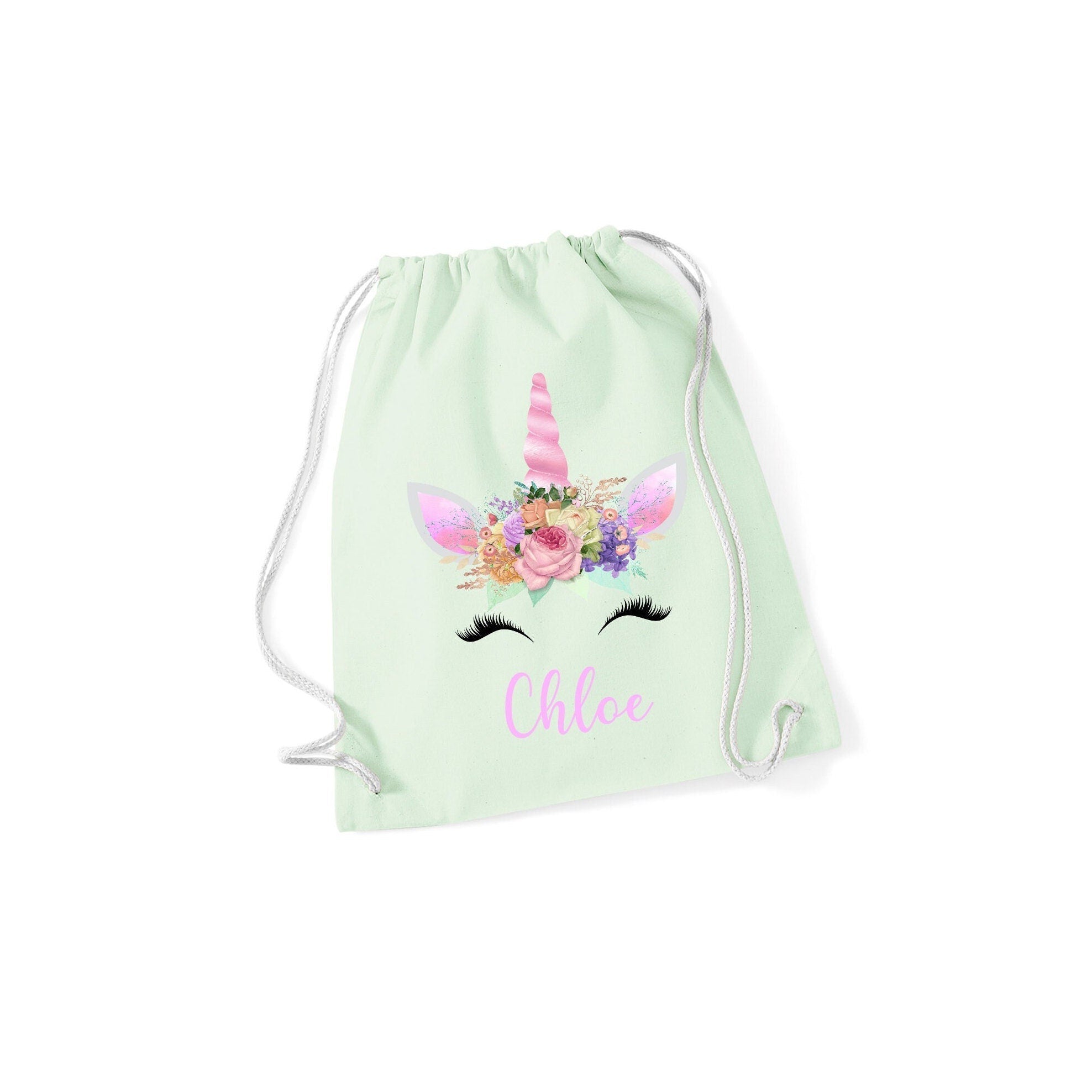 Personalised Gym Bag Kids, Girls Unicorn Gym Bag, Girls Drawstring Bag, School Bag, Unicorn School PE Bag, Unicorn Pump Bag, Nursery Bag - Jessica Hollie Gifts