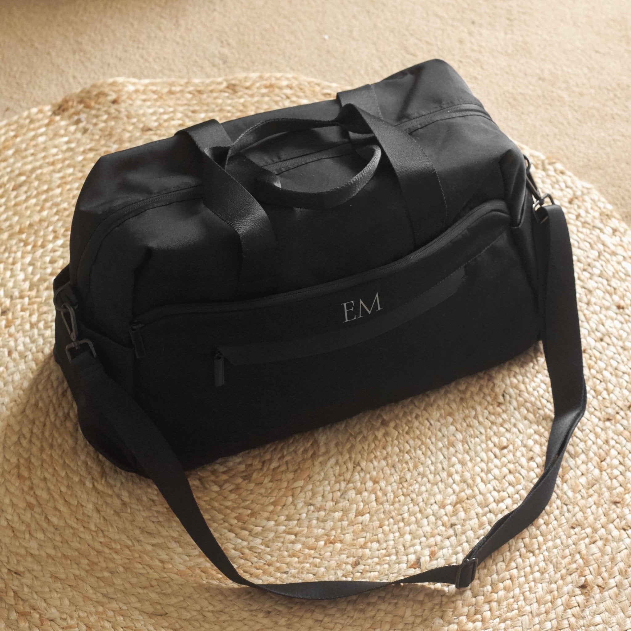 Personalised Hand Luggage Bag, Custom Duffle Bag, Baby Bag, Monogrammed Weekender Bags, Hospital Bag, Large overhead cabin bag weekender - Jessica Hollie Gifts
