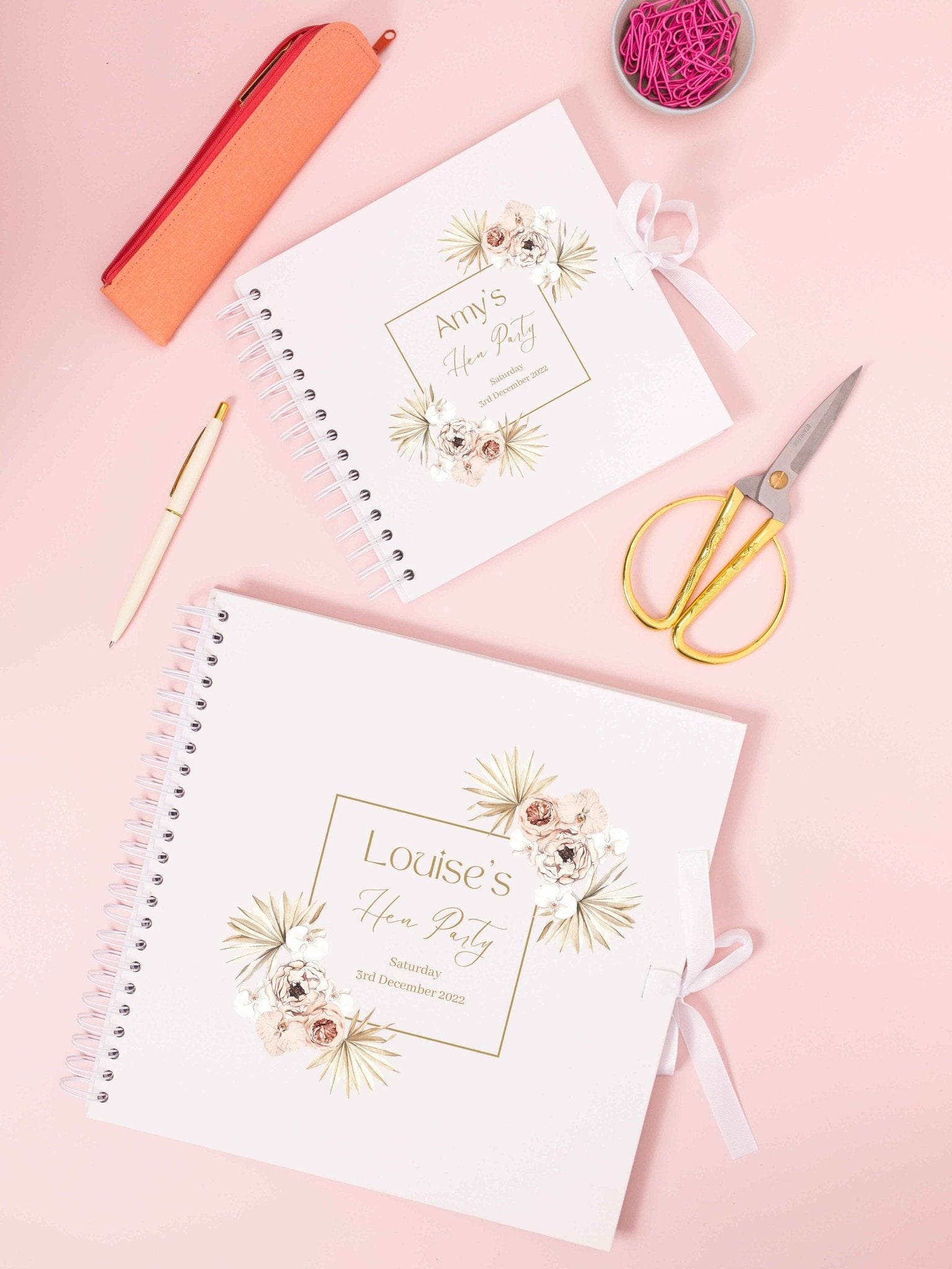 Personalised Hen Party Scrapbook Photo album, Bridal Shower Scrapbook, Hen do scrapbook, Wedding Photo Book, Scrapbook Blank, Photo Book - Jessica Hollie Gifts