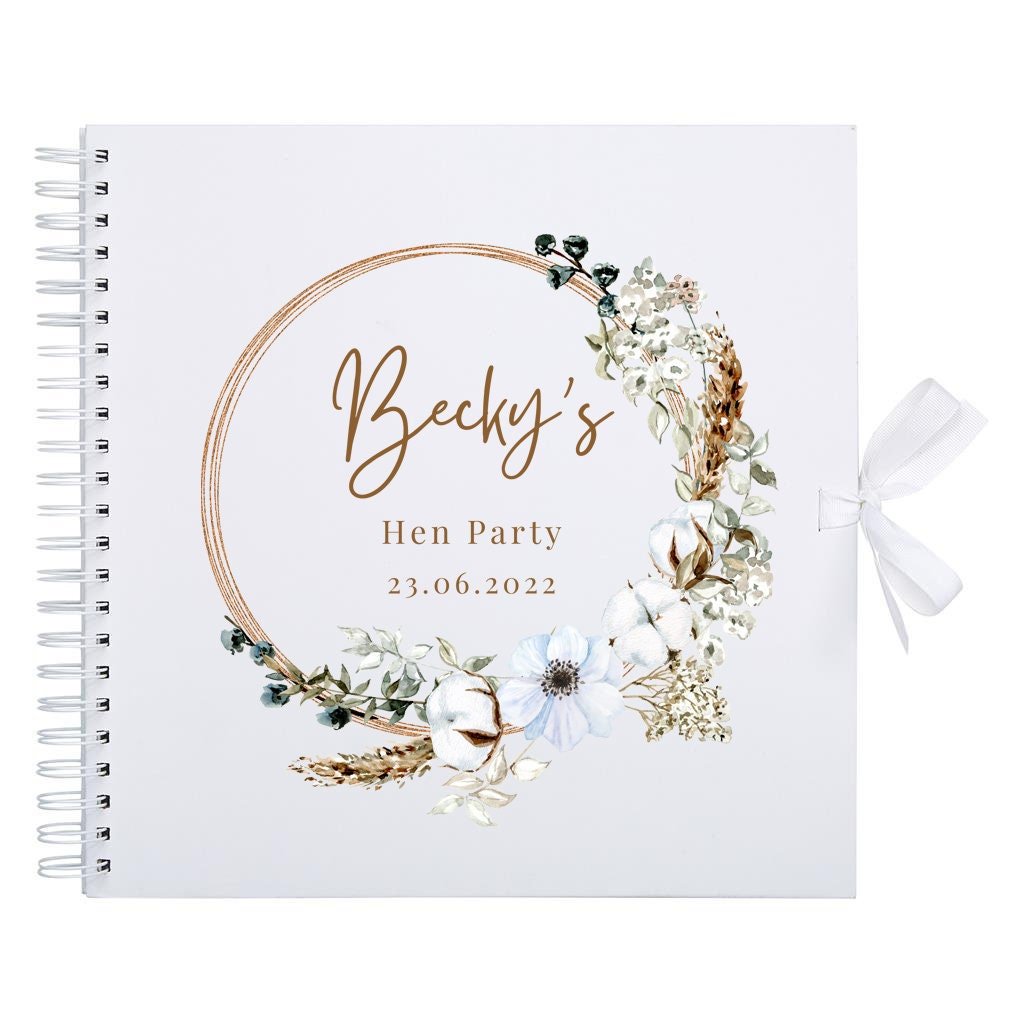 Personalised Hen Party Scrapbook Photo album, Bridal Shower Scrapbook, Hen do scrapbook, Wedding Photo Book, Scrapbook Blank, Photo Book - Jessica Hollie Gifts
