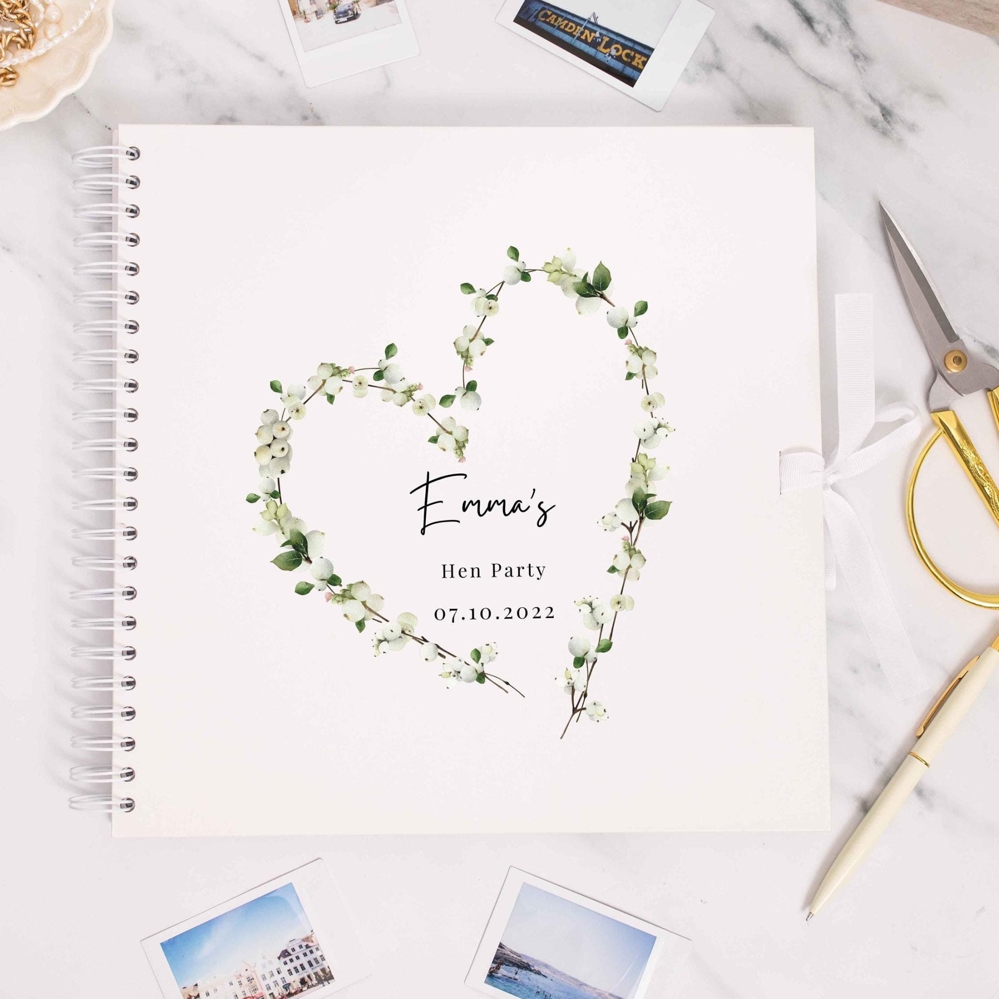 Personalised Hen Party Scrapbook Photo album, Bridal Shower Scrapbook, Hen do scrapbook, Wedding Photo Book, Scrapbook Blank, Photo Book - Jessica Hollie Gifts