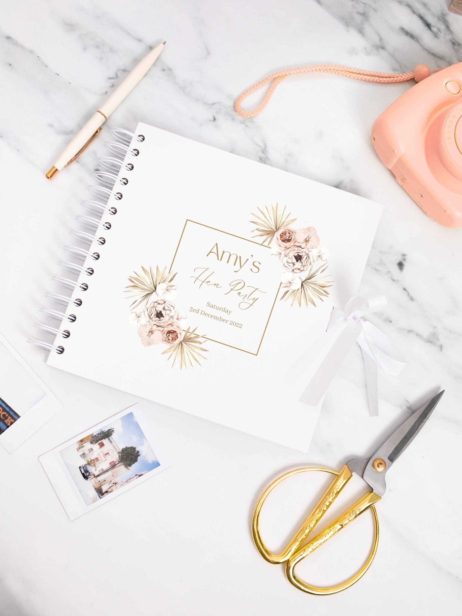 Personalised Hen Party Scrapbook Photo album, Bridal Shower Scrapbook, Hen do scrapbook, Wedding Photo Book, Scrapbook Blank, Photo Book - Jessica Hollie Gifts