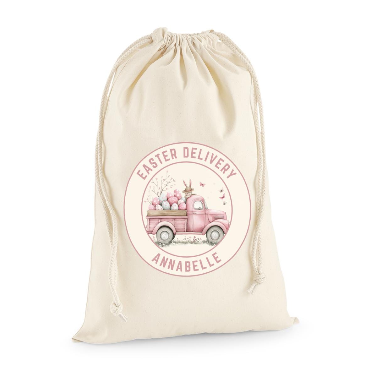 Personalised Kids Easter Bunny Bag with Name, Custom Egg Hunt Tote, Reusable Spring Gift Sack, Holiday Treat Basket for Children, Easter egg - Jessica Hollie Gifts